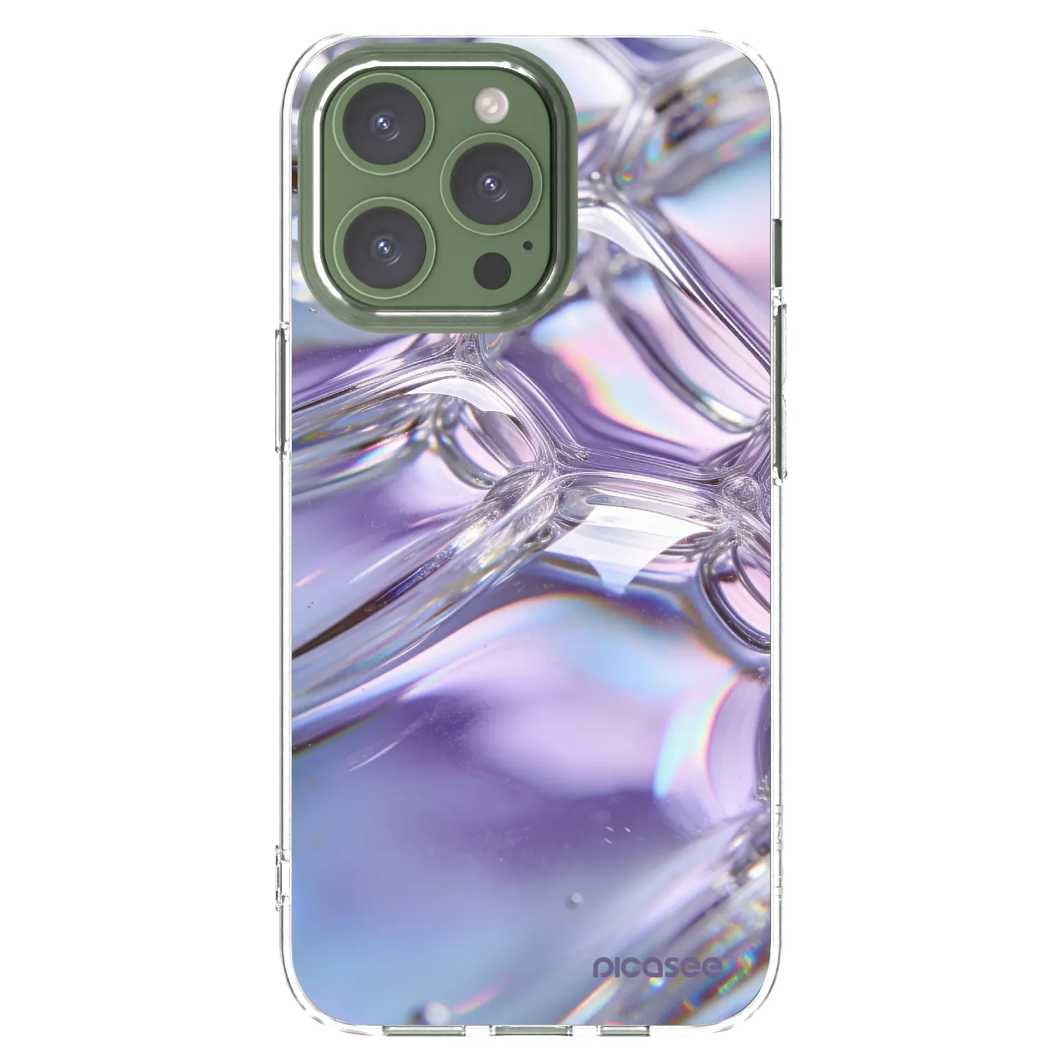 Picasee διαφανής θήκη σιλικόνης Apple iPhone 13 Pro - Iridescent bubbles