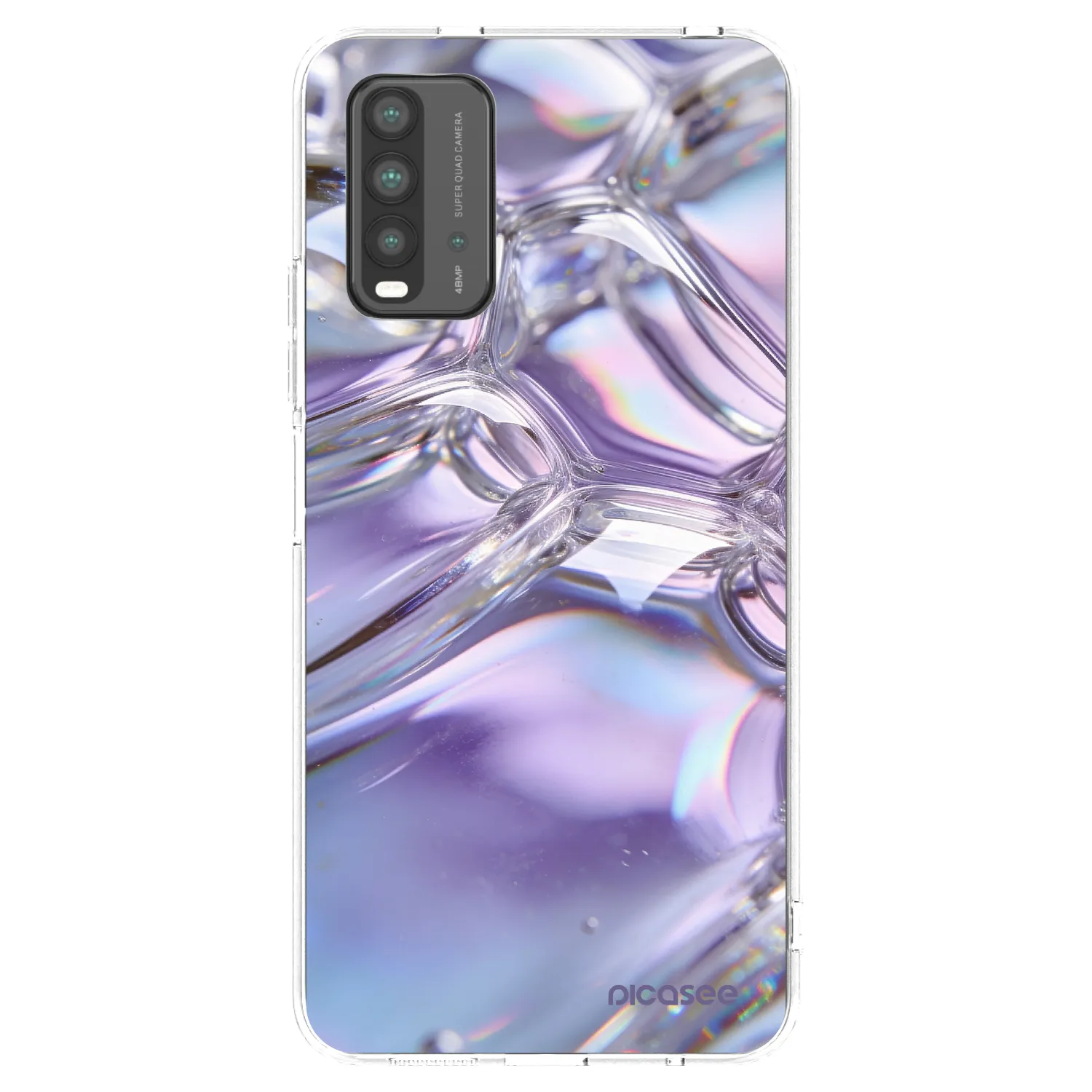Picasee διαφανής θήκη σιλικόνης Xiaomi Redmi 9T - Iridescent bubbles