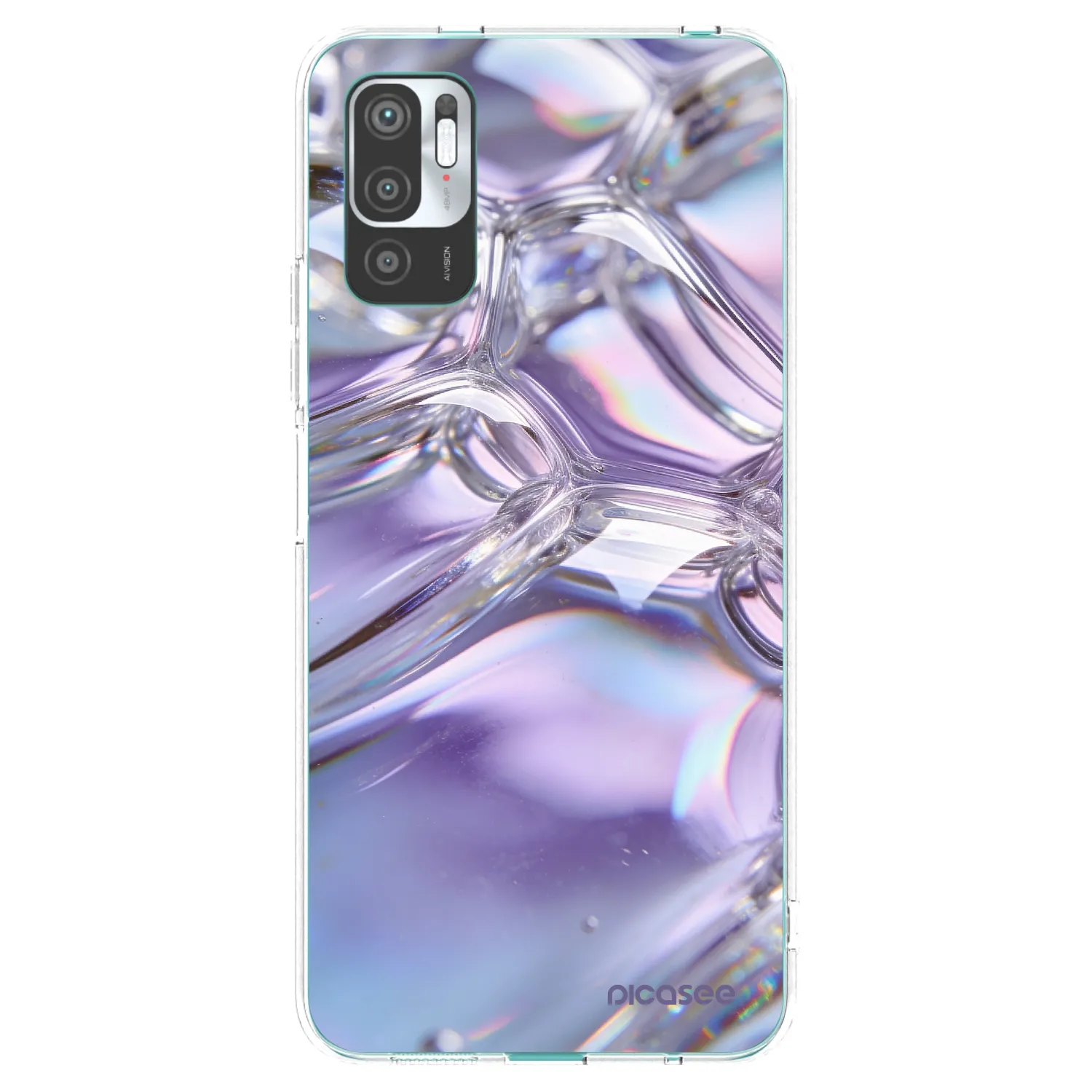 Picasee διαφανής θήκη σιλικόνης Xiaomi Redmi Note 10 5G - Iridescent bubbles