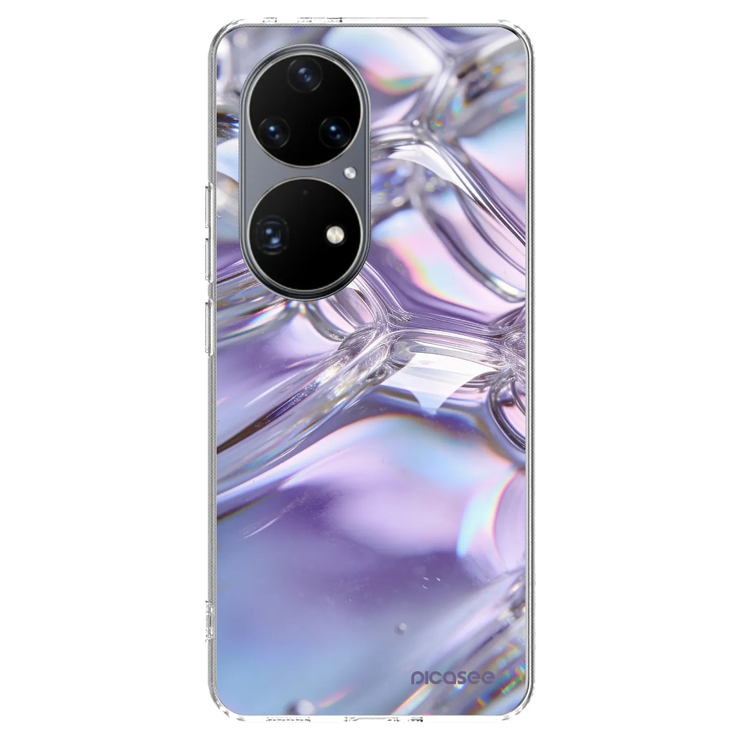 Picasee διαφανής θήκη σιλικόνης Huawei P50 - Iridescent bubbles