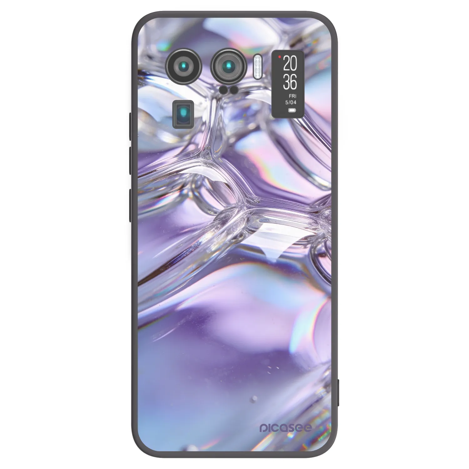 Picasee Μαύρη θήκη σιλικόνης για Xiaomi Mi 11 Ultra - Iridescent bubbles