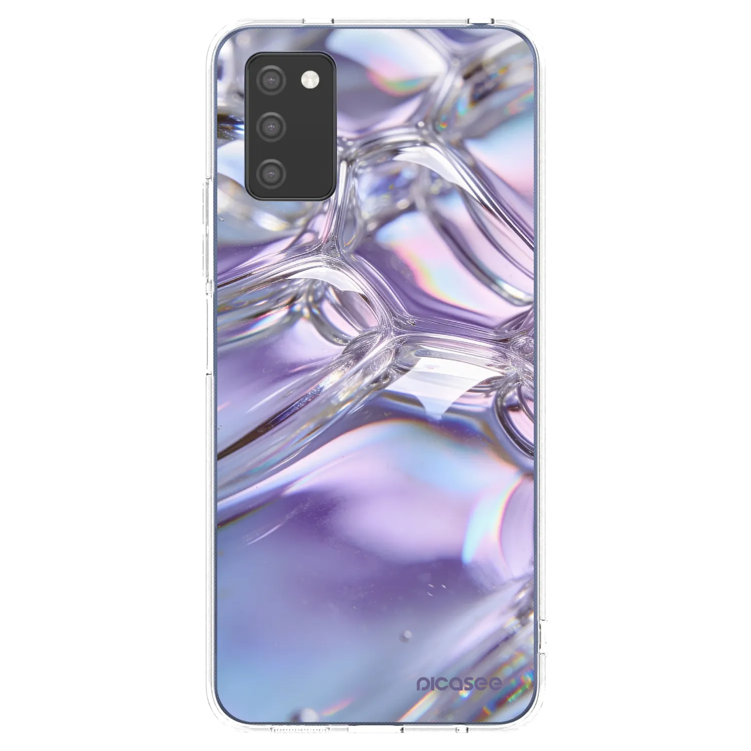 Picasee διαφανής θήκη σιλικόνης Samsung Galaxy A02s A025G - Iridescent bubbles