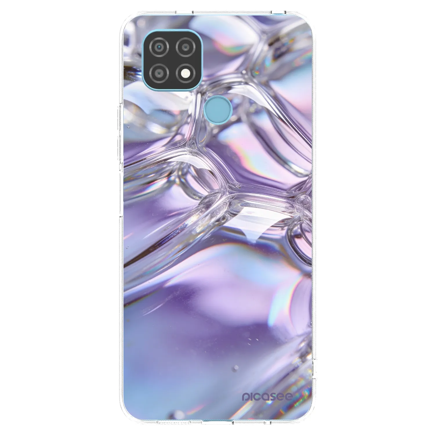 Picasee διαφανής θήκη σιλικόνης Realme C21 - Iridescent bubbles