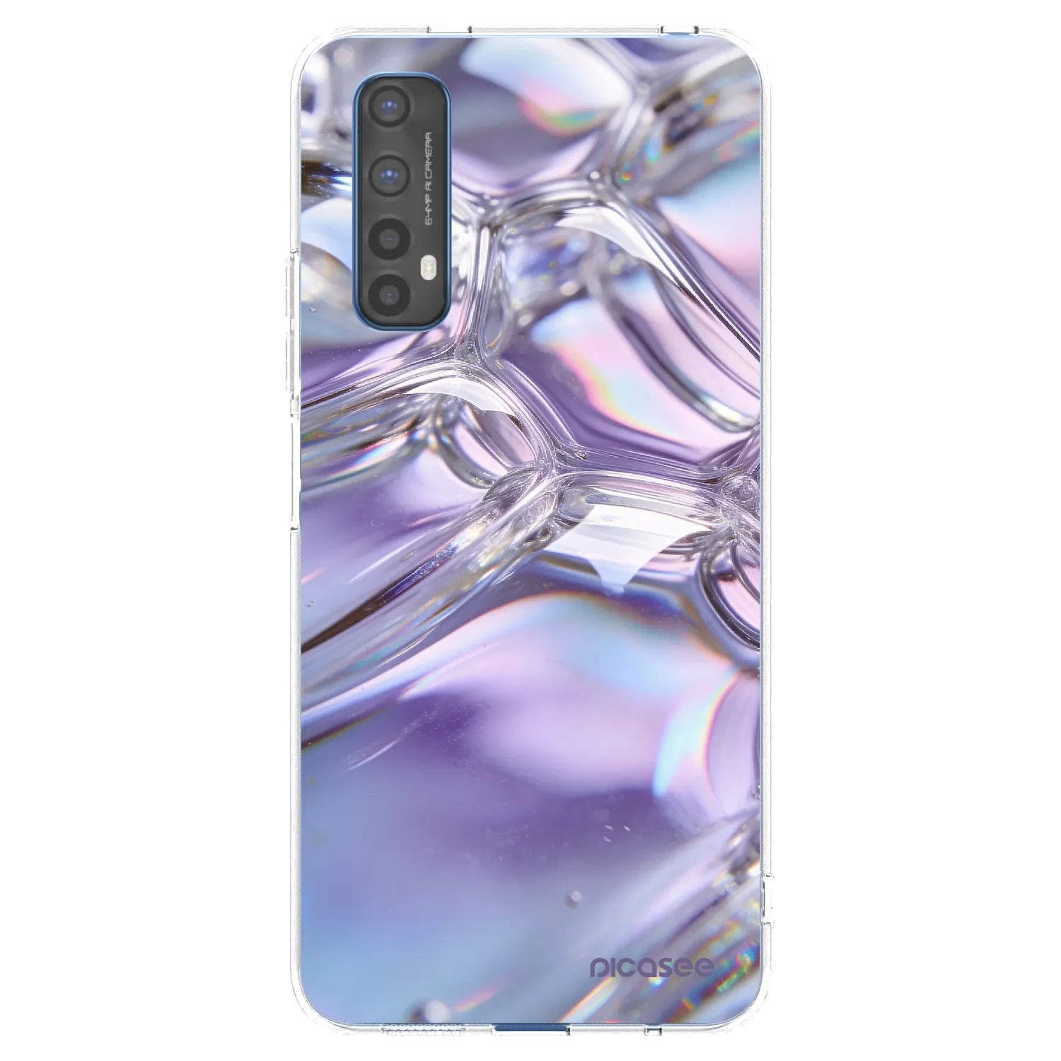 Picasee διαφανής θήκη σιλικόνης Realme 7 - Iridescent bubbles