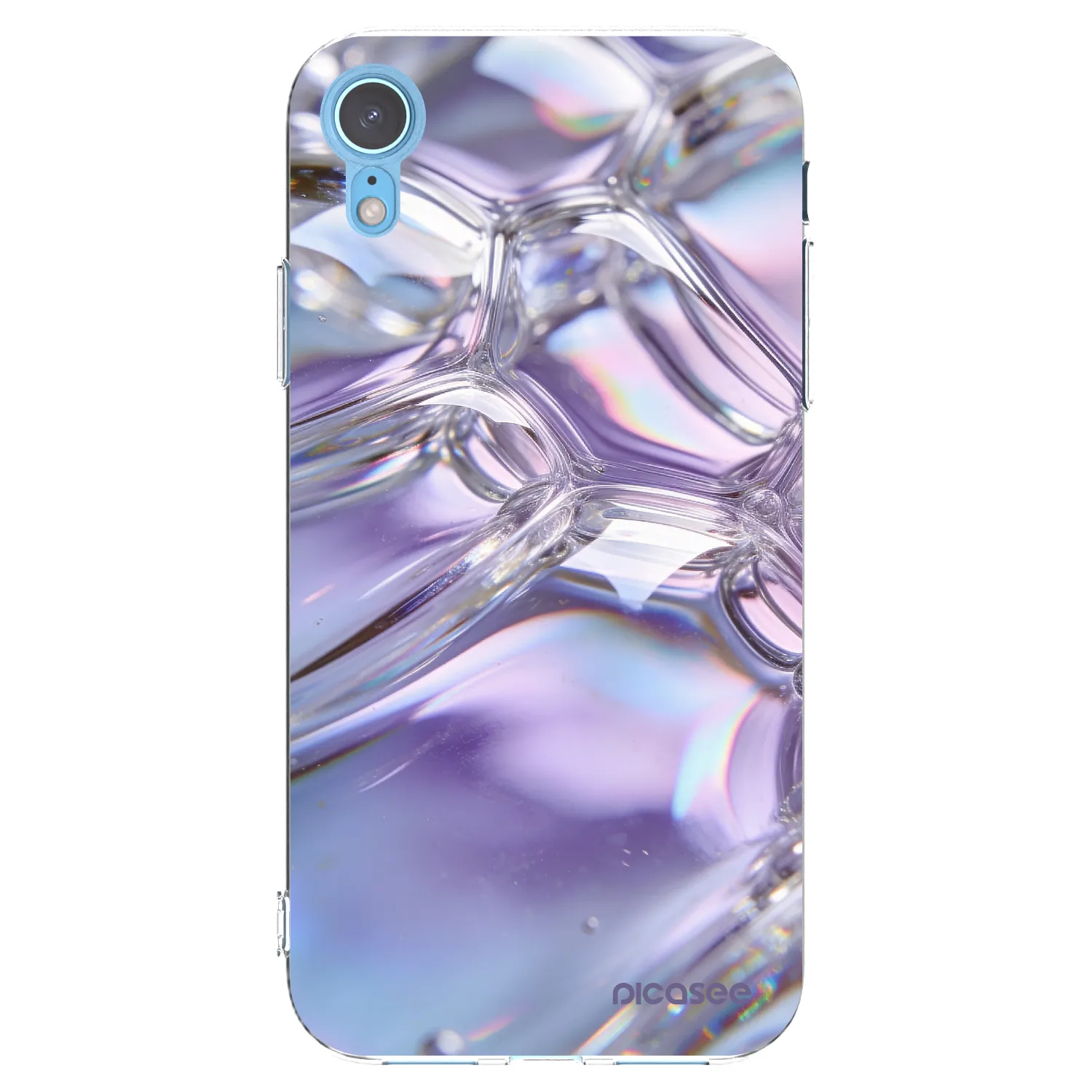 Picasee διαφανής θήκη σιλικόνης Apple iPhone XR - Iridescent bubbles