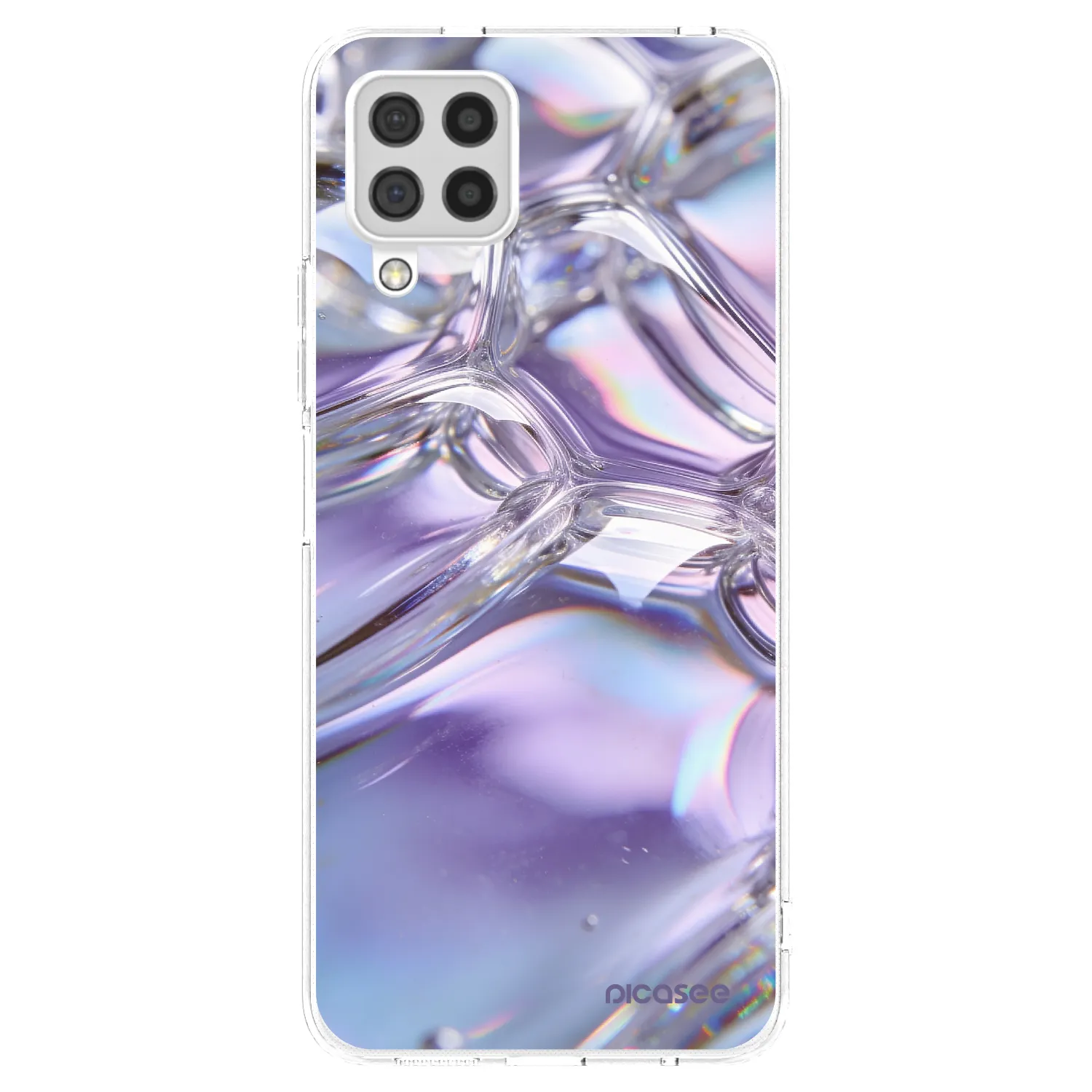 Picasee διαφανής θήκη σιλικόνης Samsung Galaxy A22 A225F 4G - Iridescent bubbles