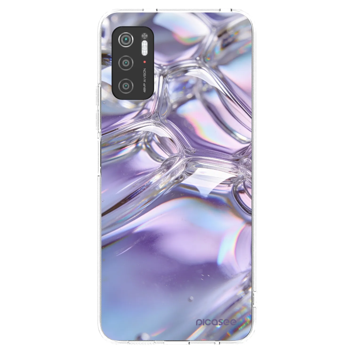 Picasee διαφανής θήκη σιλικόνης Xiaomi Poco M3 Pro 5G - Iridescent bubbles
