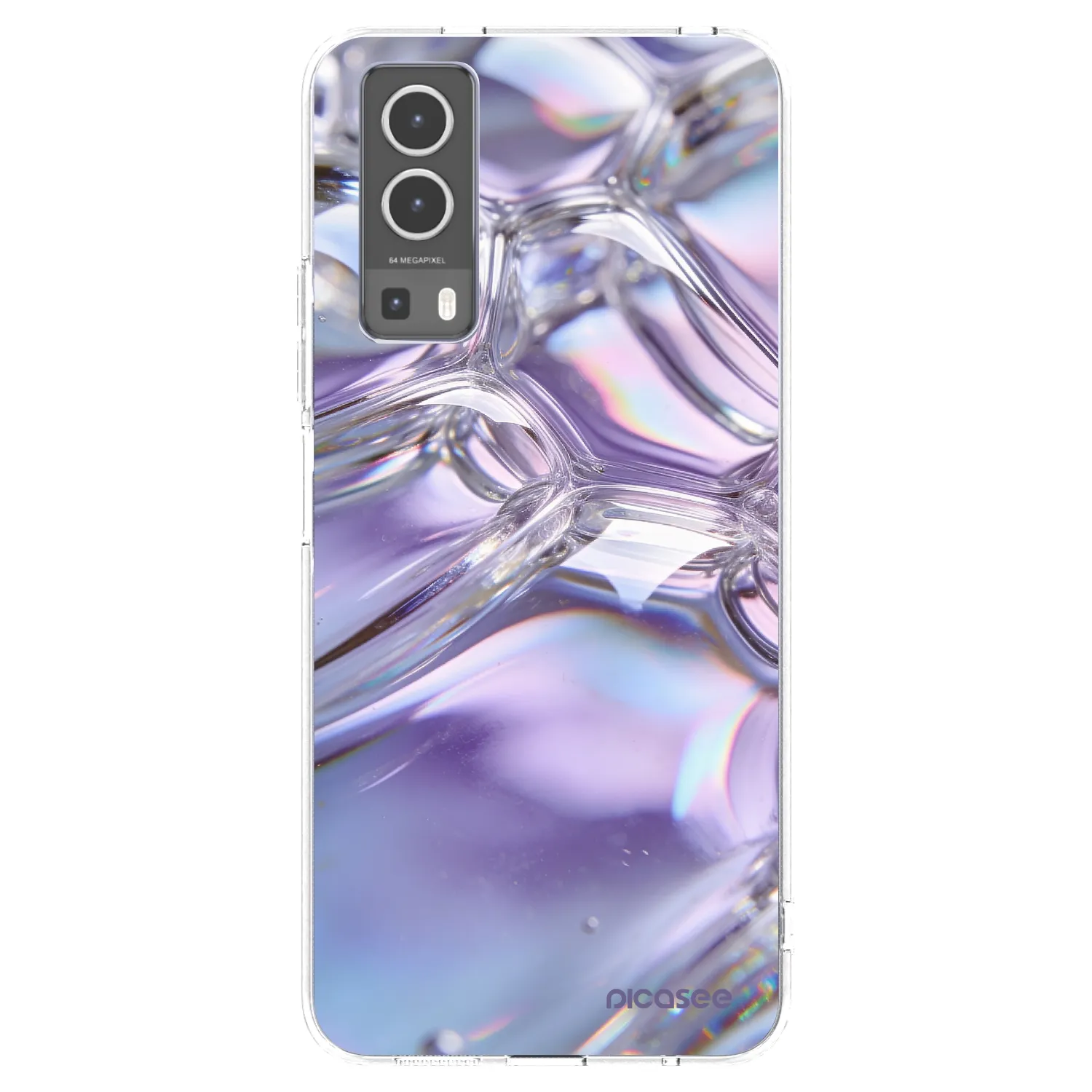 Picasee διαφανής θήκη σιλικόνης Vivo Y72 5G - Iridescent bubbles