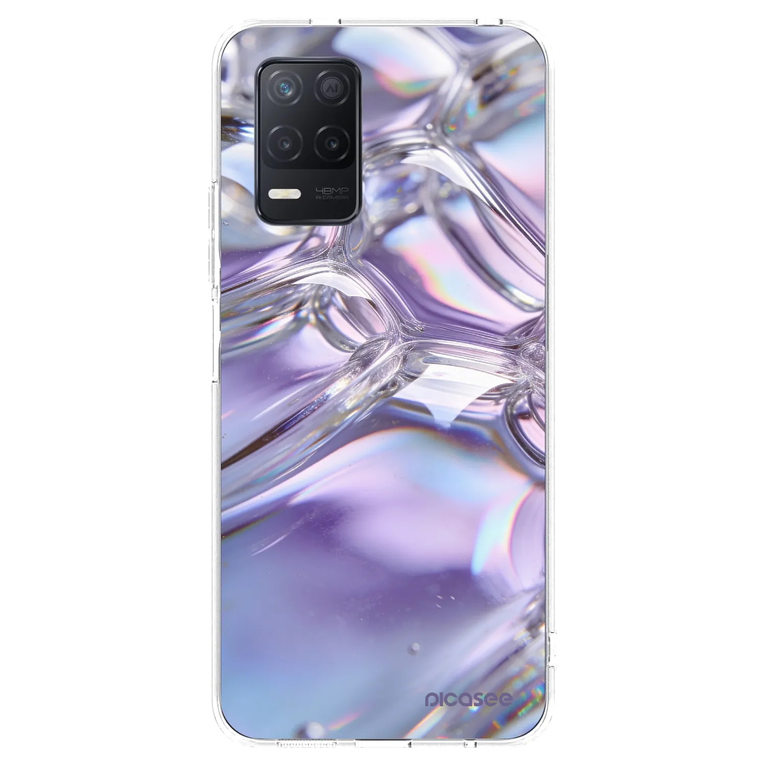 Picasee διαφανής θήκη σιλικόνης Realme 8 5G - Iridescent bubbles