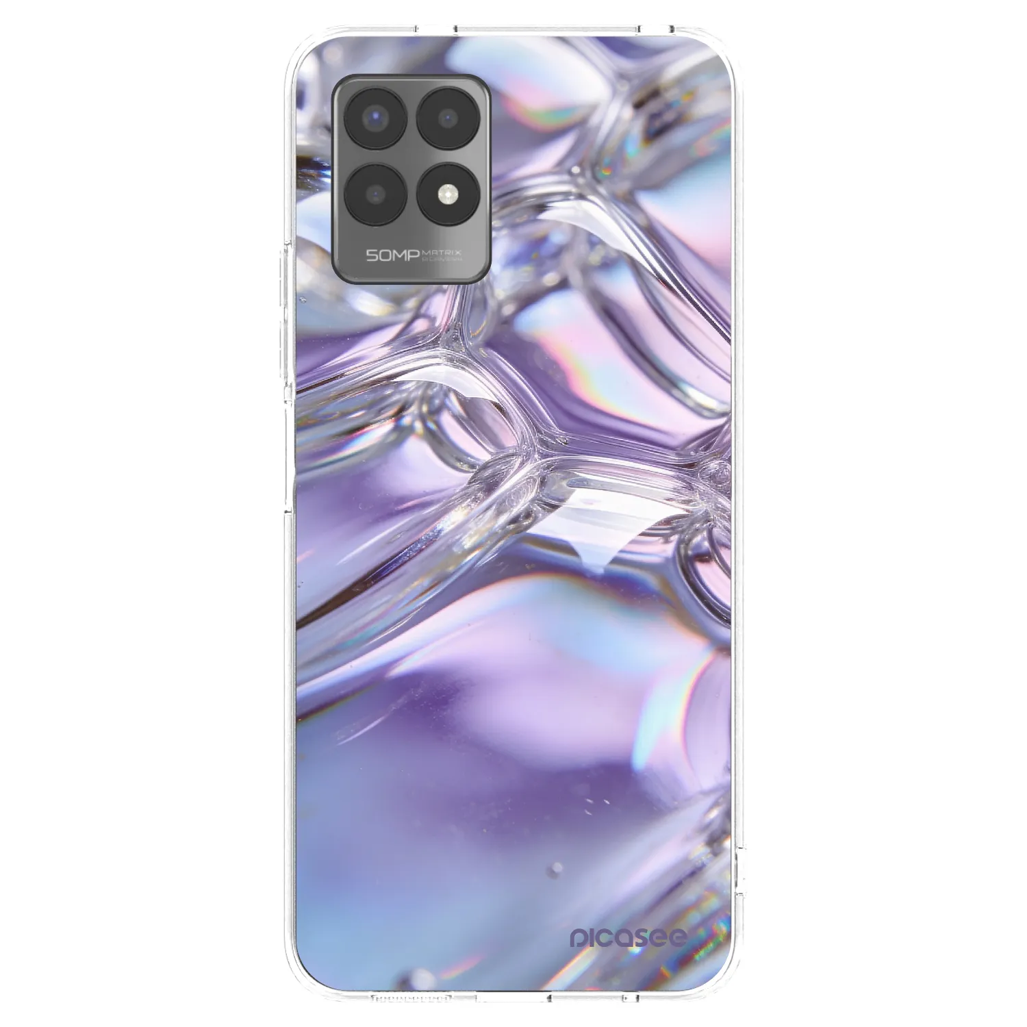 Picasee διαφανής θήκη σιλικόνης Realme 8i - Iridescent bubbles