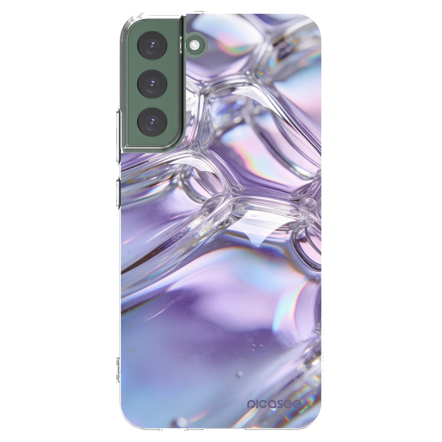 Picasee διαφανής θήκη σιλικόνης Samsung Galaxy S22+ 5G - Iridescent bubbles