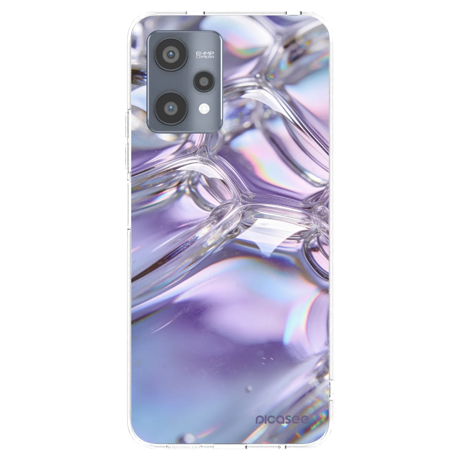 Picasee διαφανής θήκη σιλικόνης Realme 9 Pro 5G - Iridescent bubbles