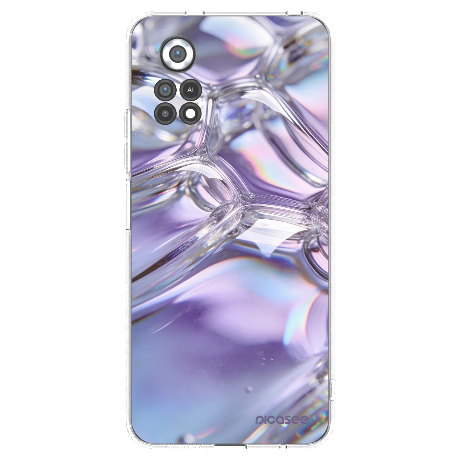 Picasee διαφανής θήκη σιλικόνης Xiaomi Poco X4 Pro 5G - Iridescent bubbles
