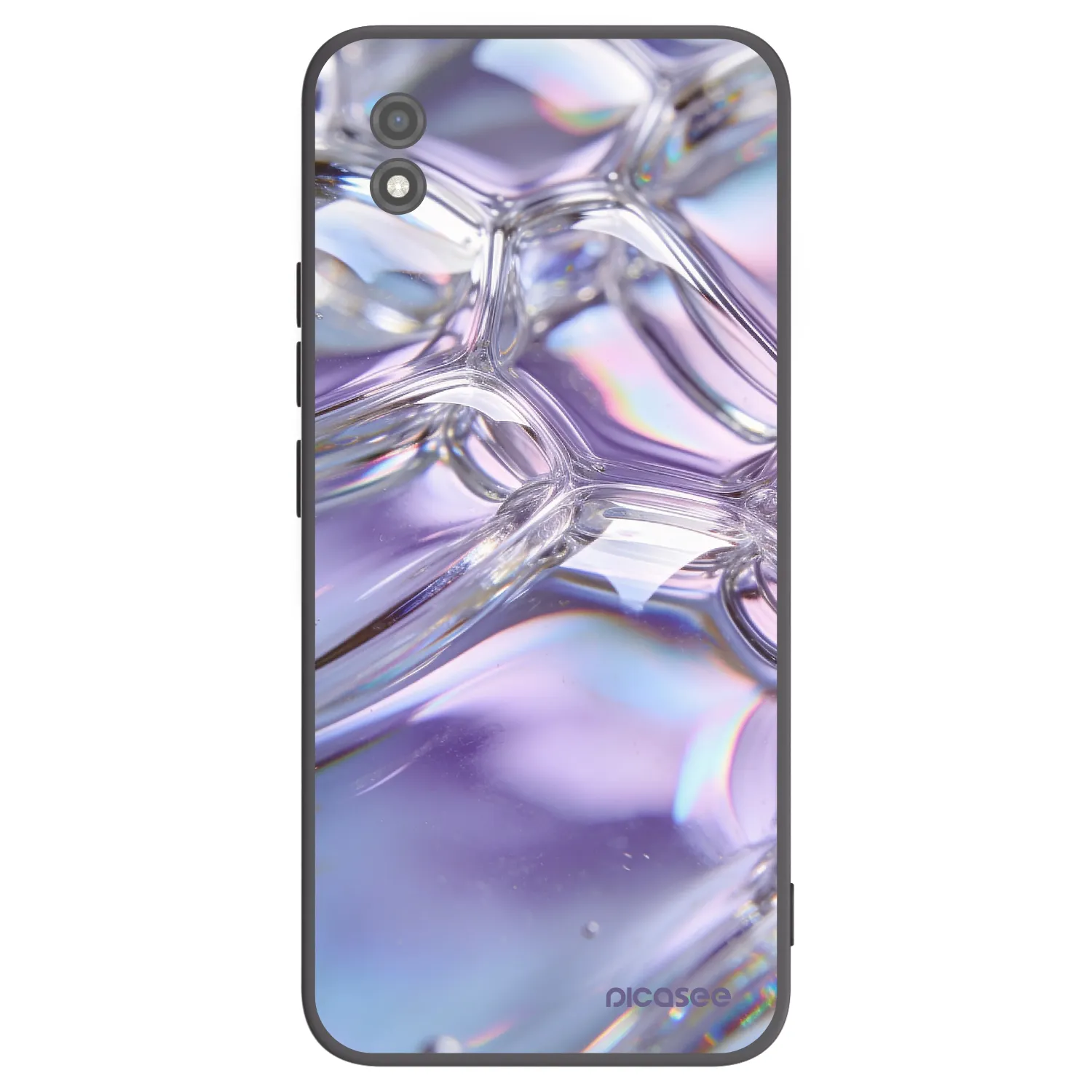 Picasee Μαύρη θήκη σιλικόνης για Realme C11 (2021) - Iridescent bubbles