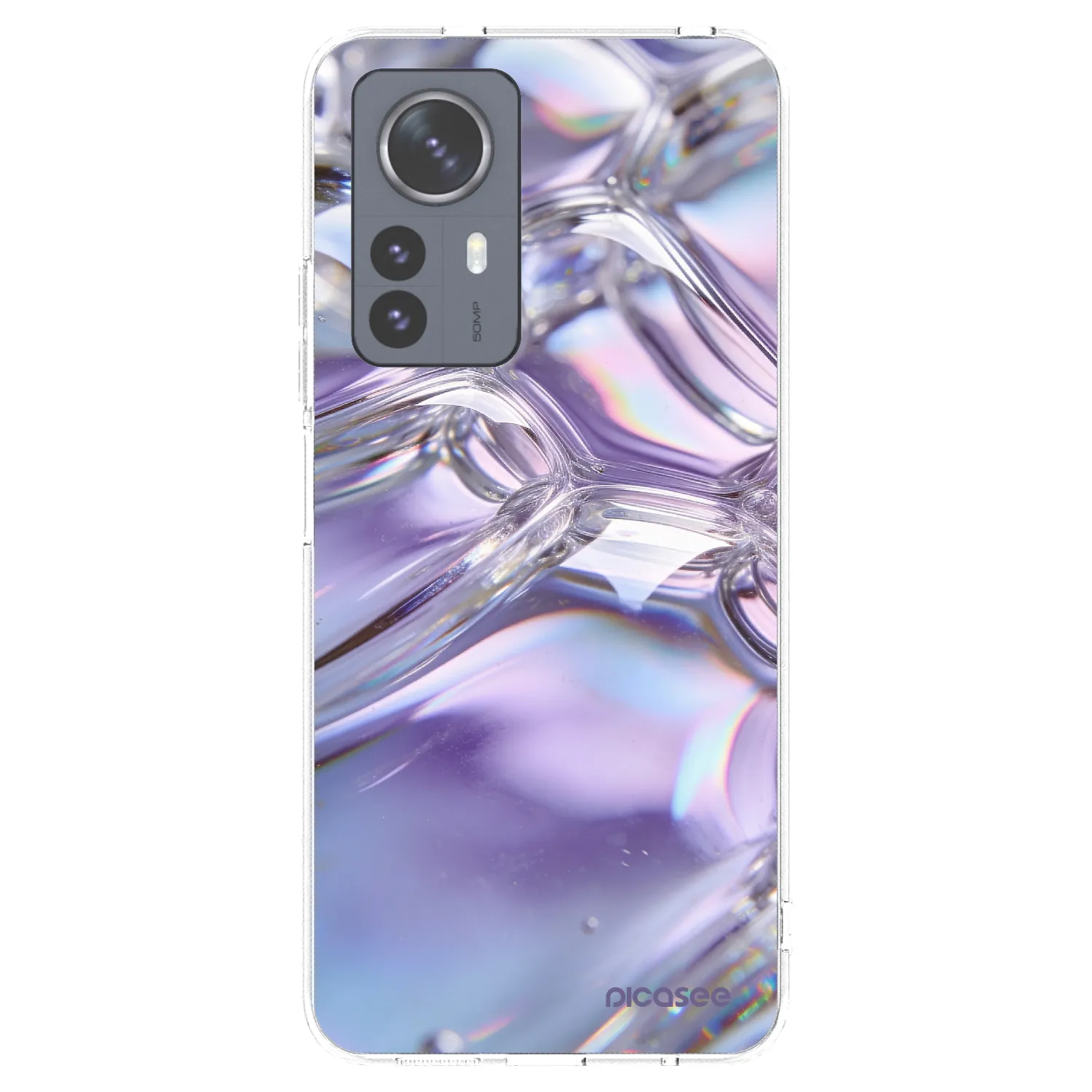 Picasee διαφανής θήκη σιλικόνης Xiaomi 12 Pro - Iridescent bubbles
