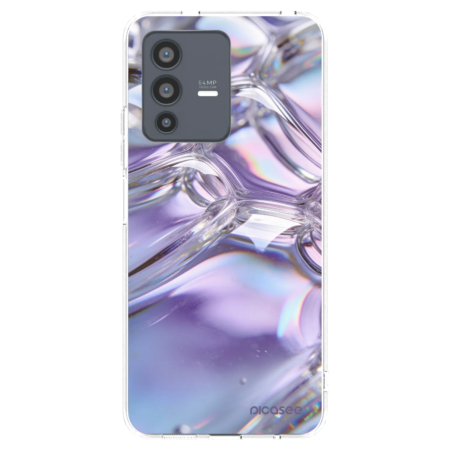 Picasee διαφανής θήκη σιλικόνης Vivo V23 5G - Iridescent bubbles