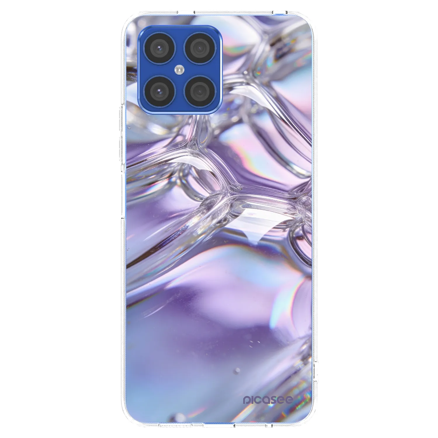 Picasee διαφανής θήκη σιλικόνης Honor X8 4G - Iridescent bubbles