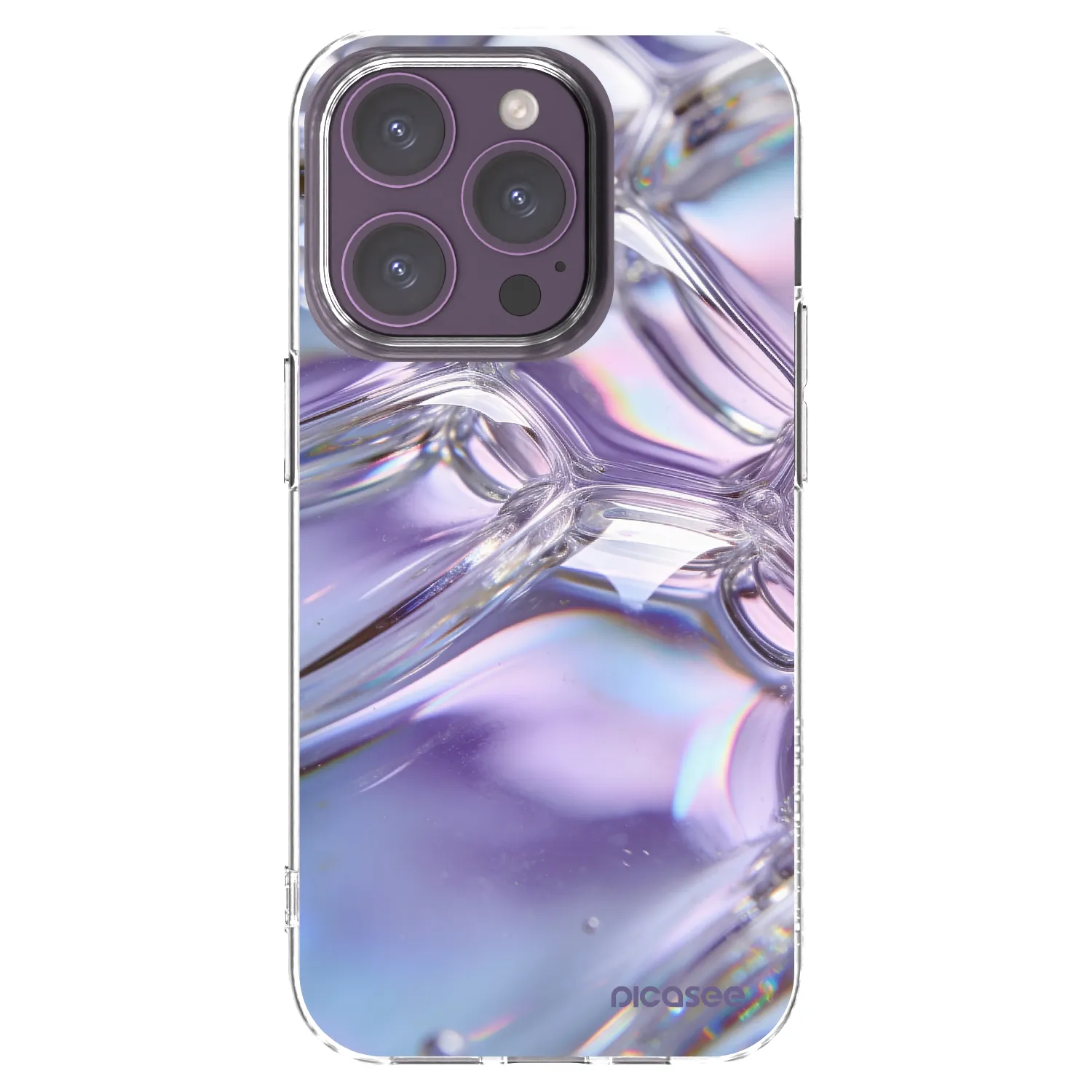 Picasee διαφανής θήκη σιλικόνης Apple iPhone 14 Pro - Iridescent bubbles