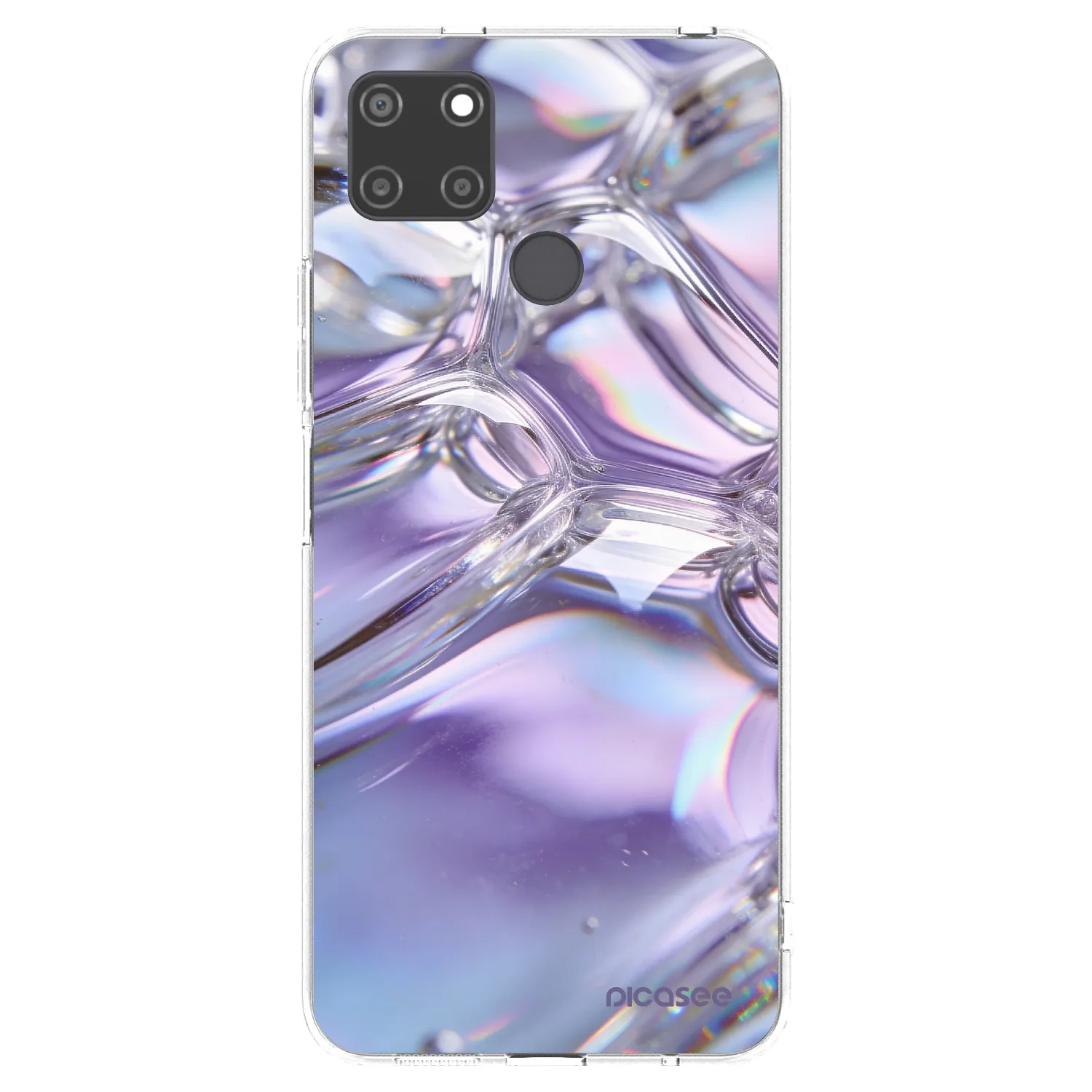 Picasee διαφανής θήκη σιλικόνης Realme C21Y - Iridescent bubbles