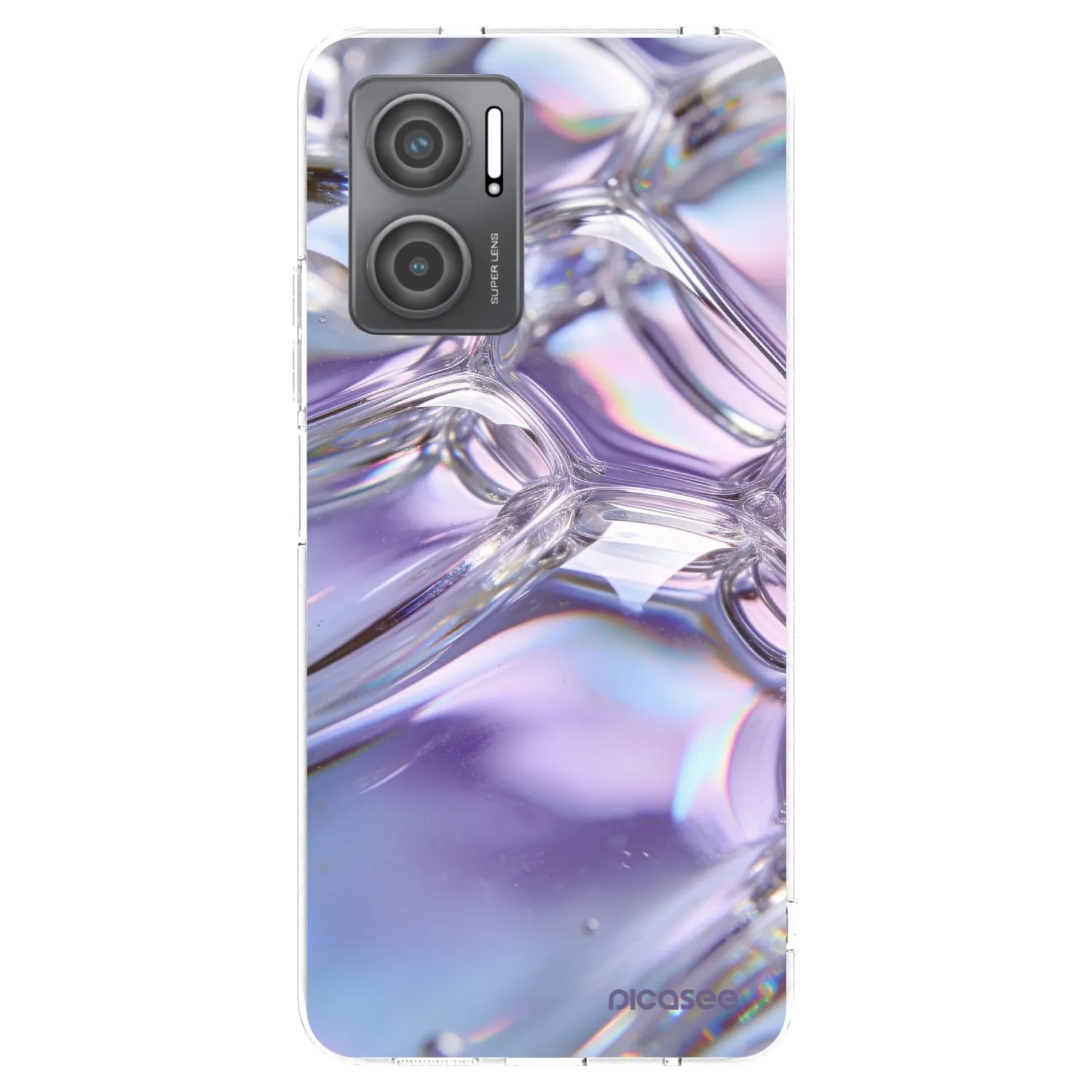Picasee διαφανής θήκη σιλικόνης Xiaomi Redmi 10 5G - Iridescent bubbles