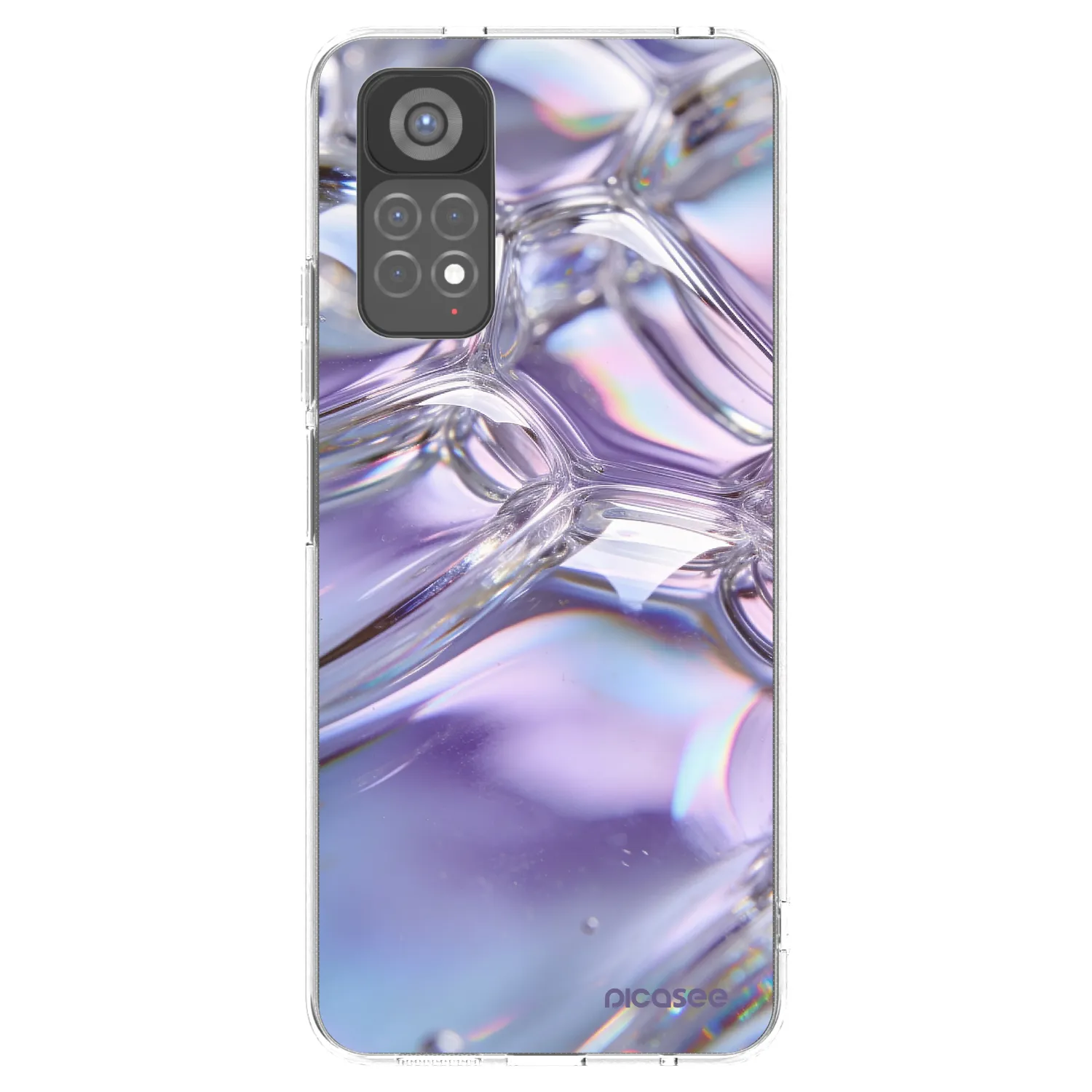 Picasee διαφανής θήκη σιλικόνης Xiaomi Redmi Note 11S 5G - Iridescent bubbles