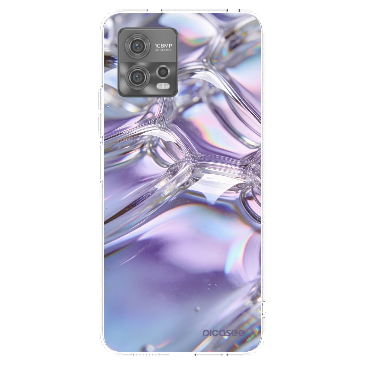 Picasee διαφανής θήκη σιλικόνης Motorola Moto G72 - Iridescent bubbles