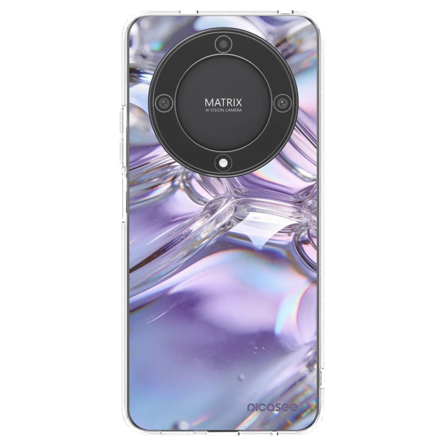 Picasee διαφανής θήκη σιλικόνης Honor Magic5 Lite 5G - Iridescent bubbles