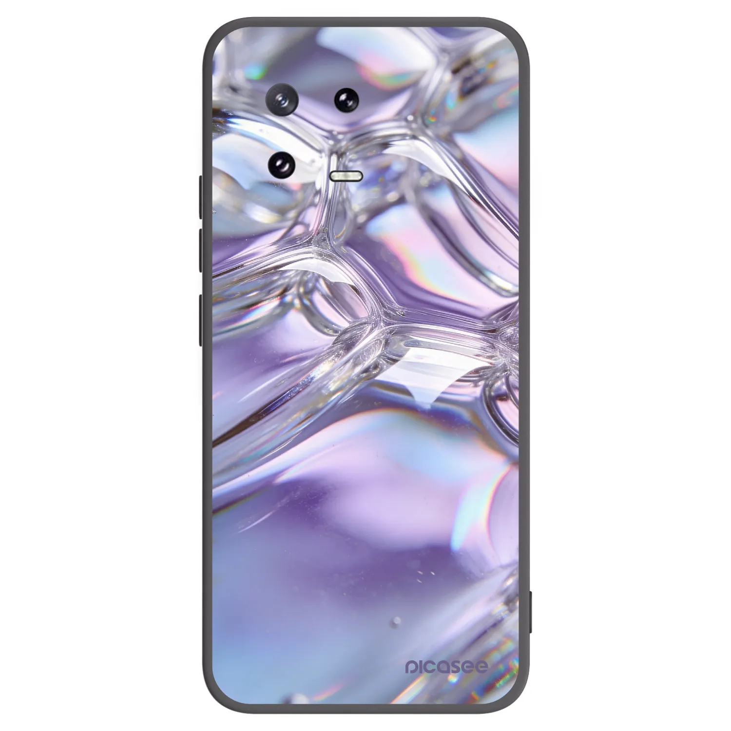 Picasee Μαύρη θήκη σιλικόνης για Xiaomi 13 Pro - Iridescent bubbles