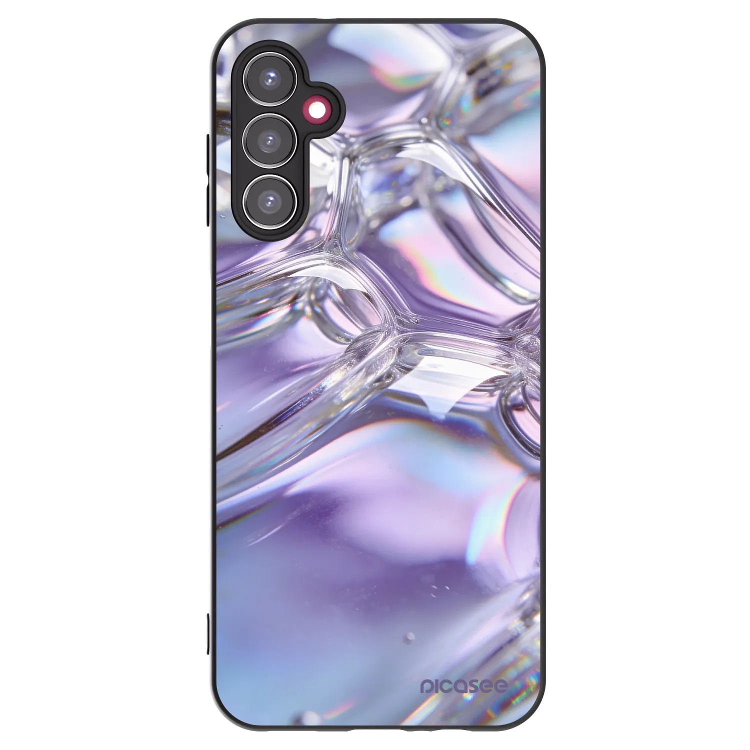 Picasee Μαύρη θήκη σιλικόνης για Samsung Galaxy A14 5G A146P - Iridescent bubbles