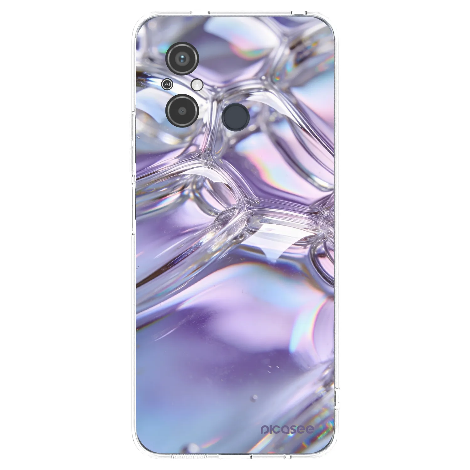 Picasee διαφανής θήκη σιλικόνης Xiaomi Redmi 12C - Iridescent bubbles