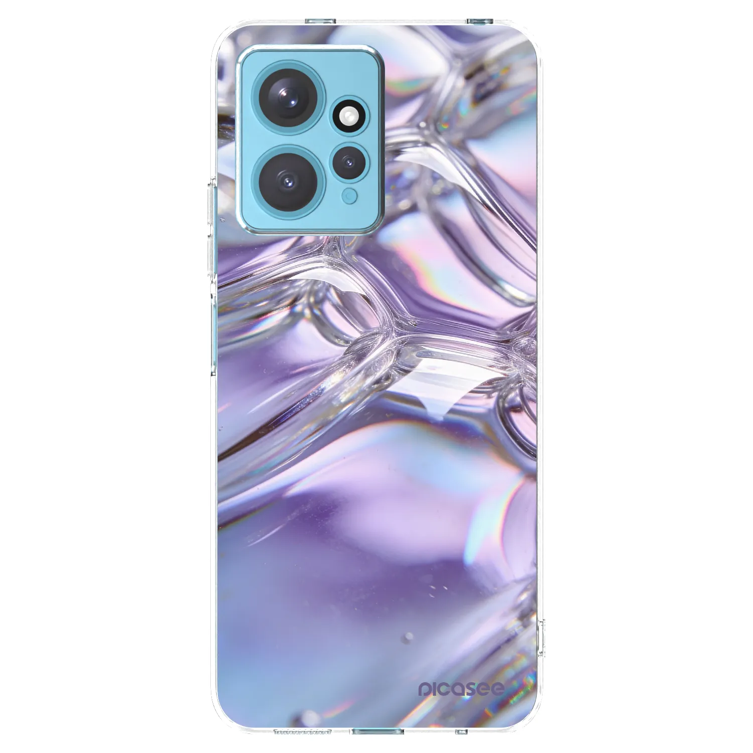 Picasee διαφανής θήκη σιλικόνης Xiaomi Redmi Note 12 4G - Iridescent bubbles