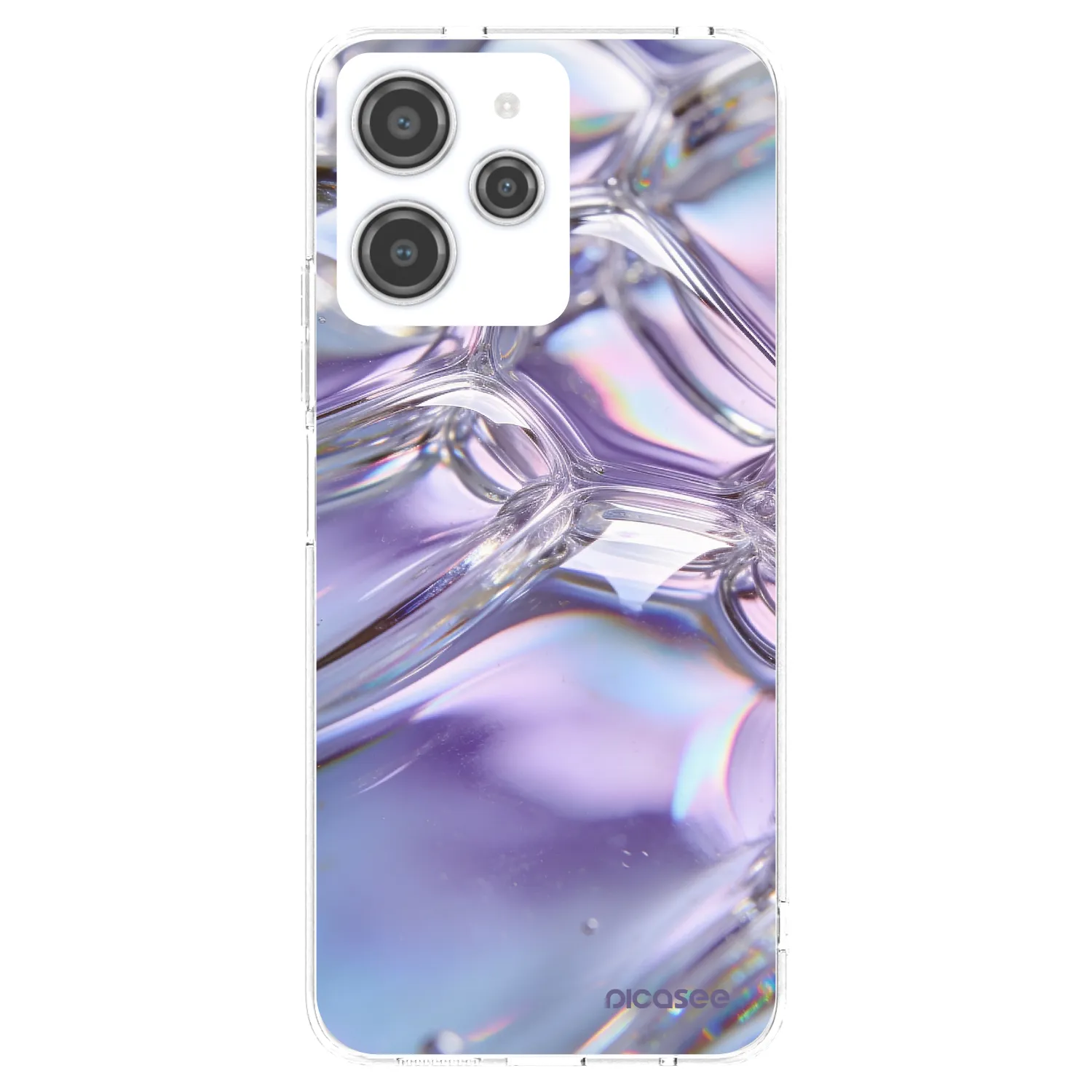 Picasee διαφανής θήκη σιλικόνης Xiaomi Redmi 12 4G - Iridescent bubbles