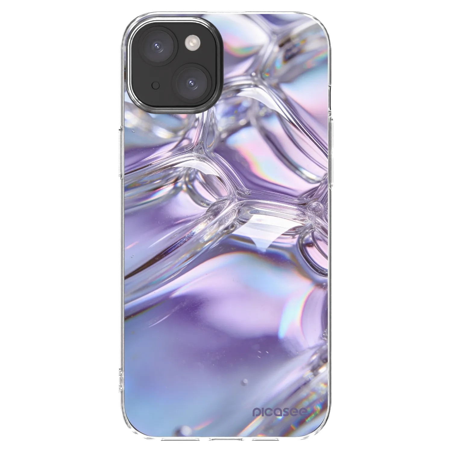 Picasee διαφανής θήκη σιλικόνης Apple iPhone 15 Plus - Iridescent bubbles