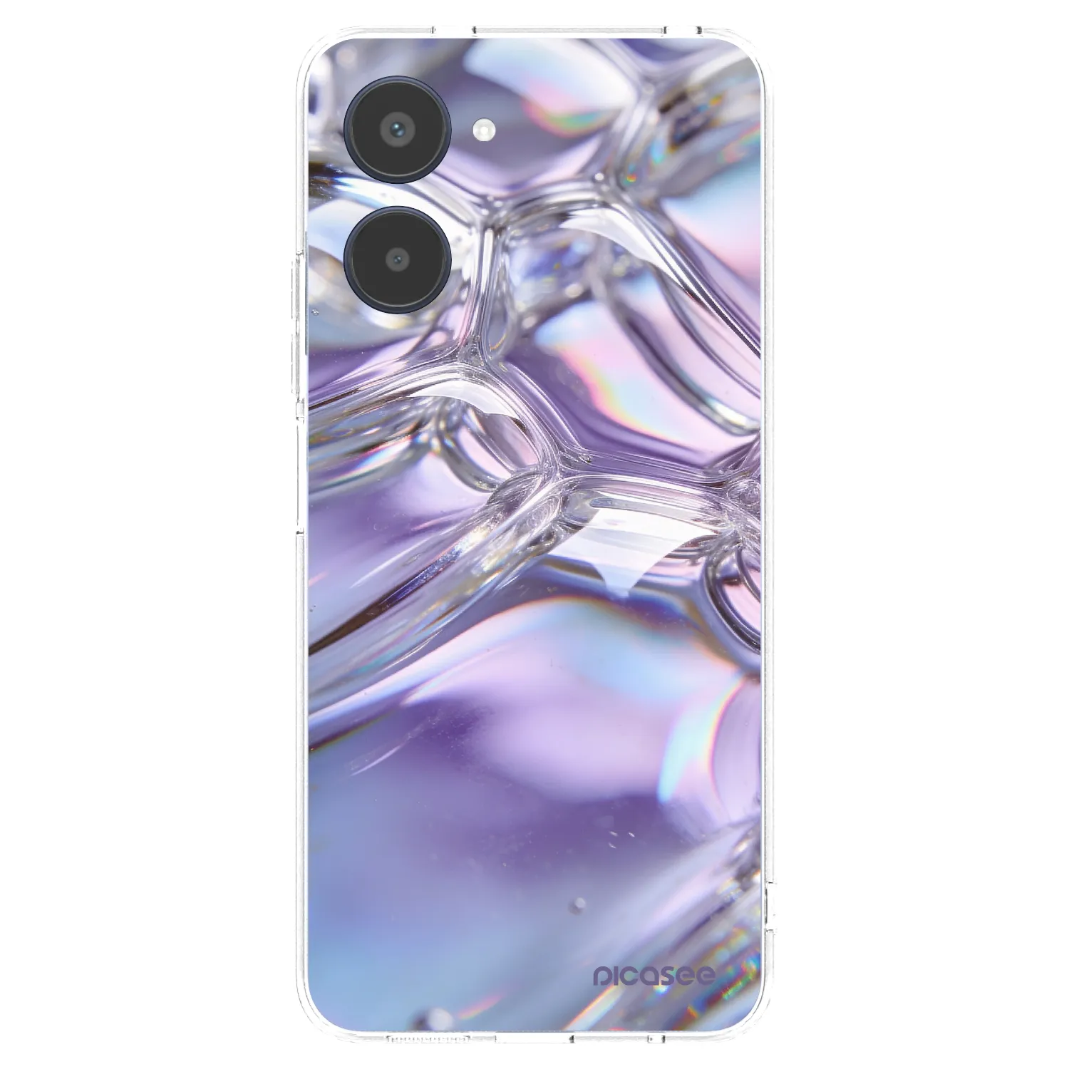 Picasee διαφανής θήκη σιλικόνης Realme 10 4G - Iridescent bubbles
