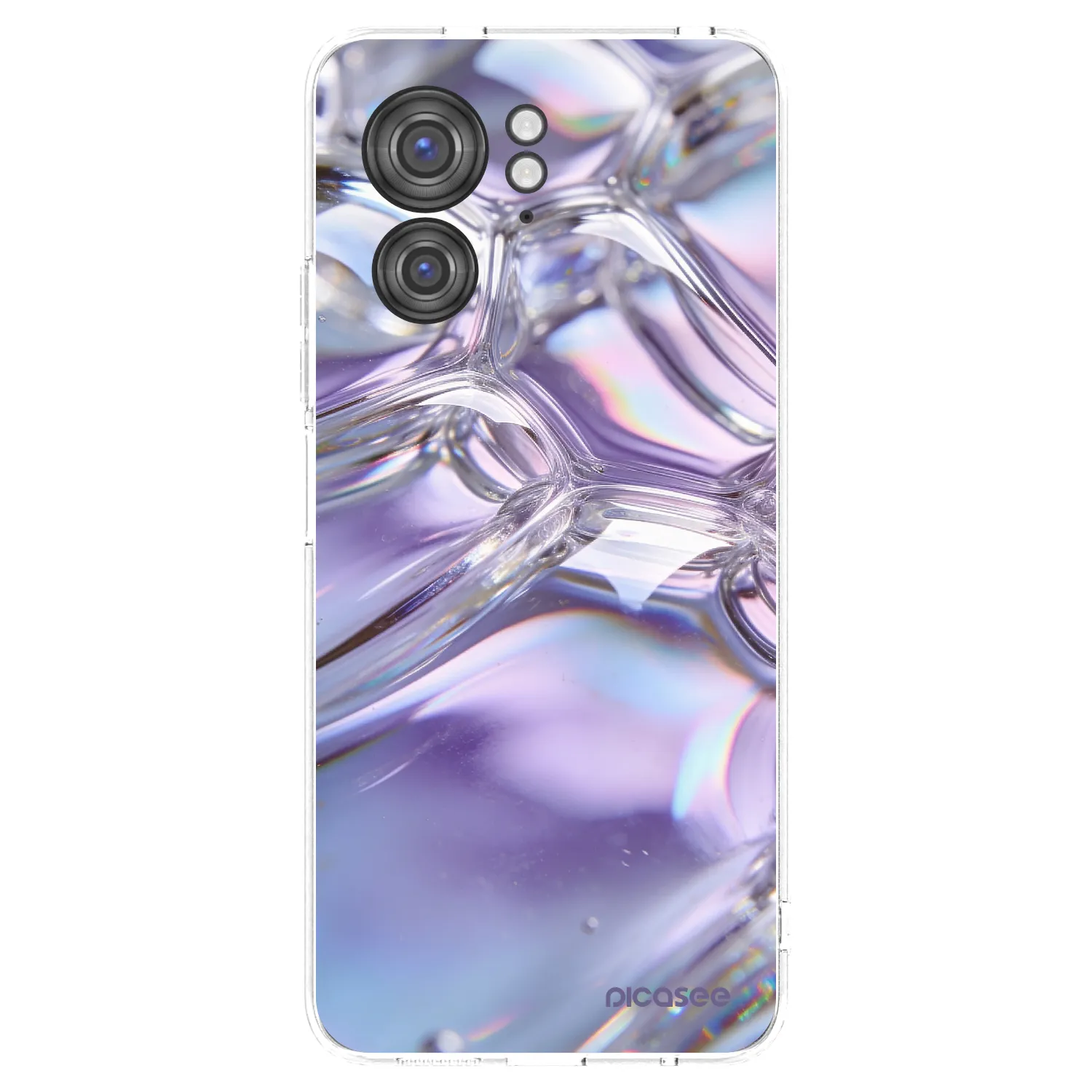 Picasee διαφανής θήκη σιλικόνης Motorola Edge 40 - Iridescent bubbles