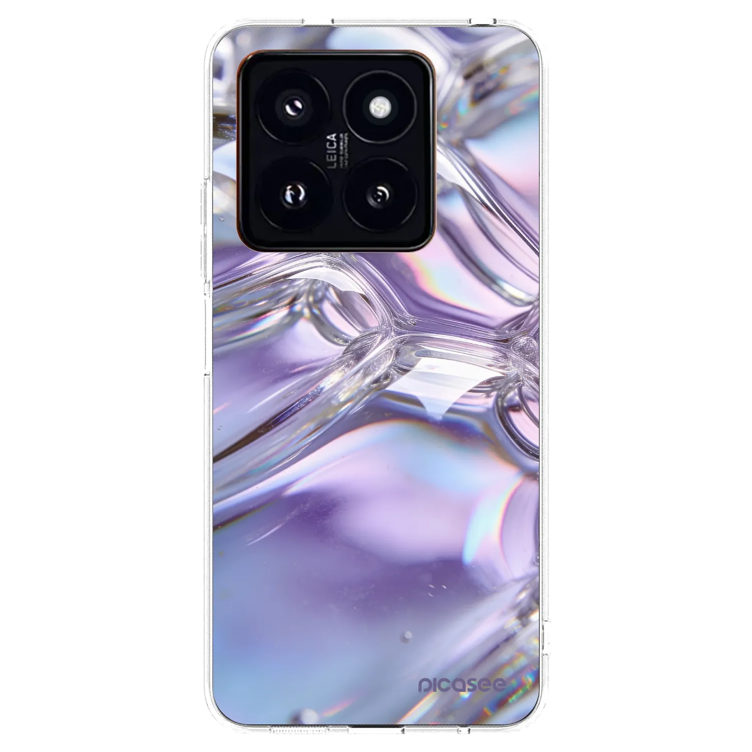 Picasee διαφανής θήκη σιλικόνης Xiaomi 14 Pro - Iridescent bubbles