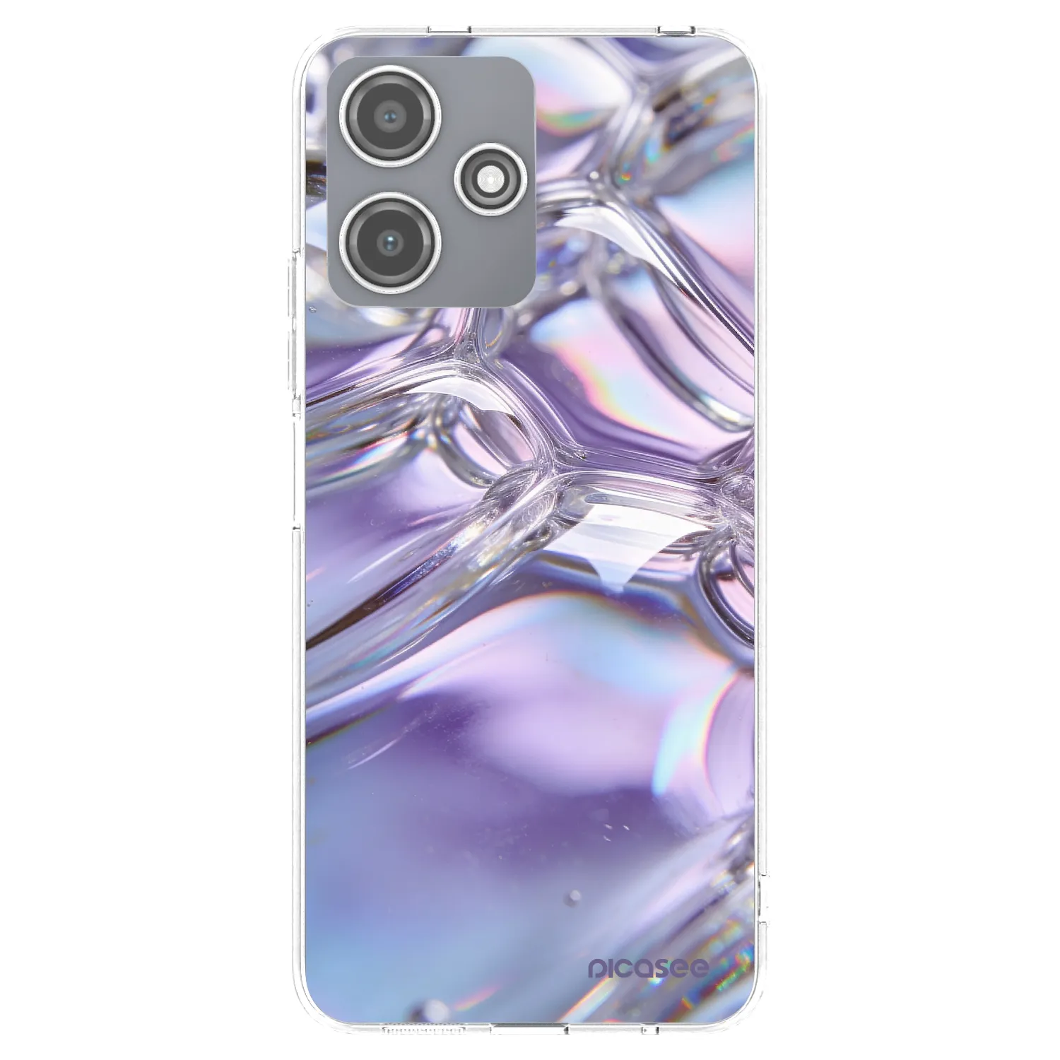 Picasee διαφανής θήκη σιλικόνης Xiaomi Redmi 12 5G - Iridescent bubbles