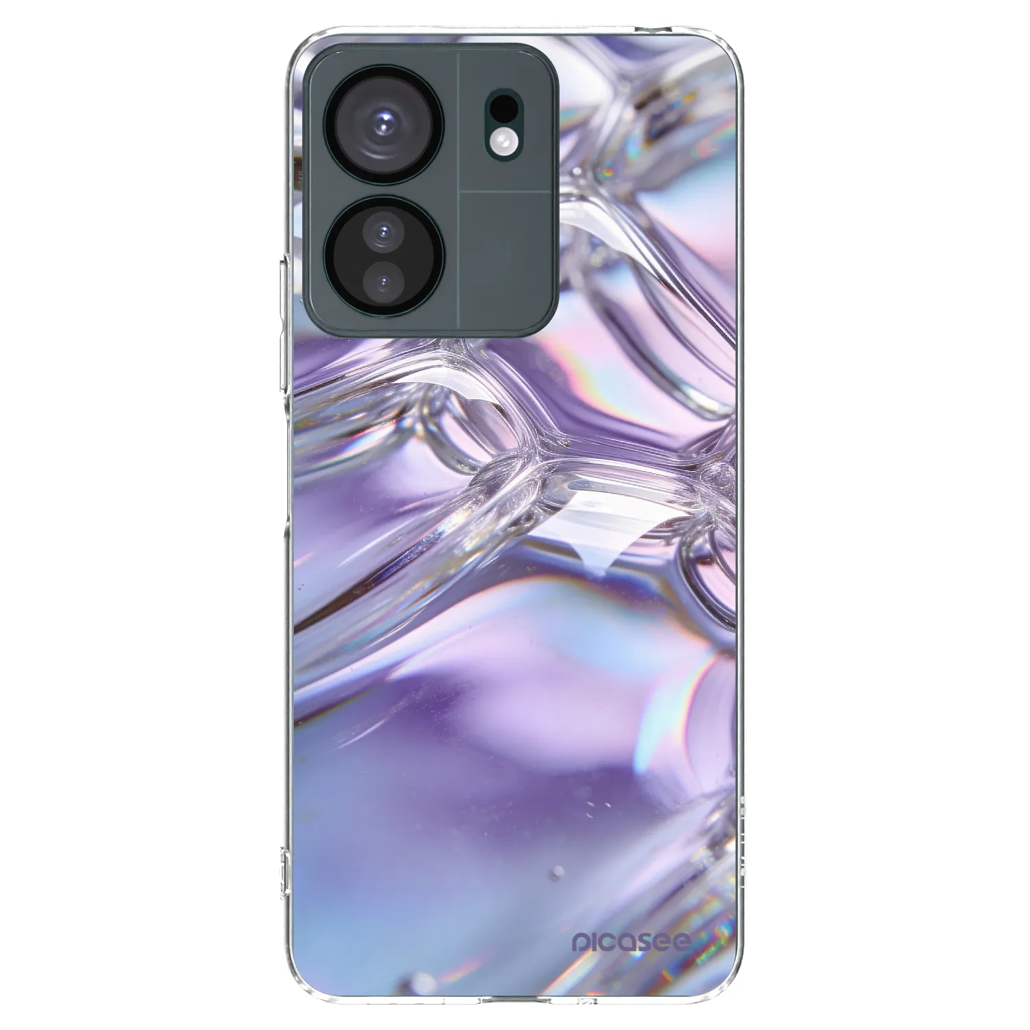 Picasee διαφανής θήκη σιλικόνης Xiaomi Redmi 13C 4G - Iridescent bubbles