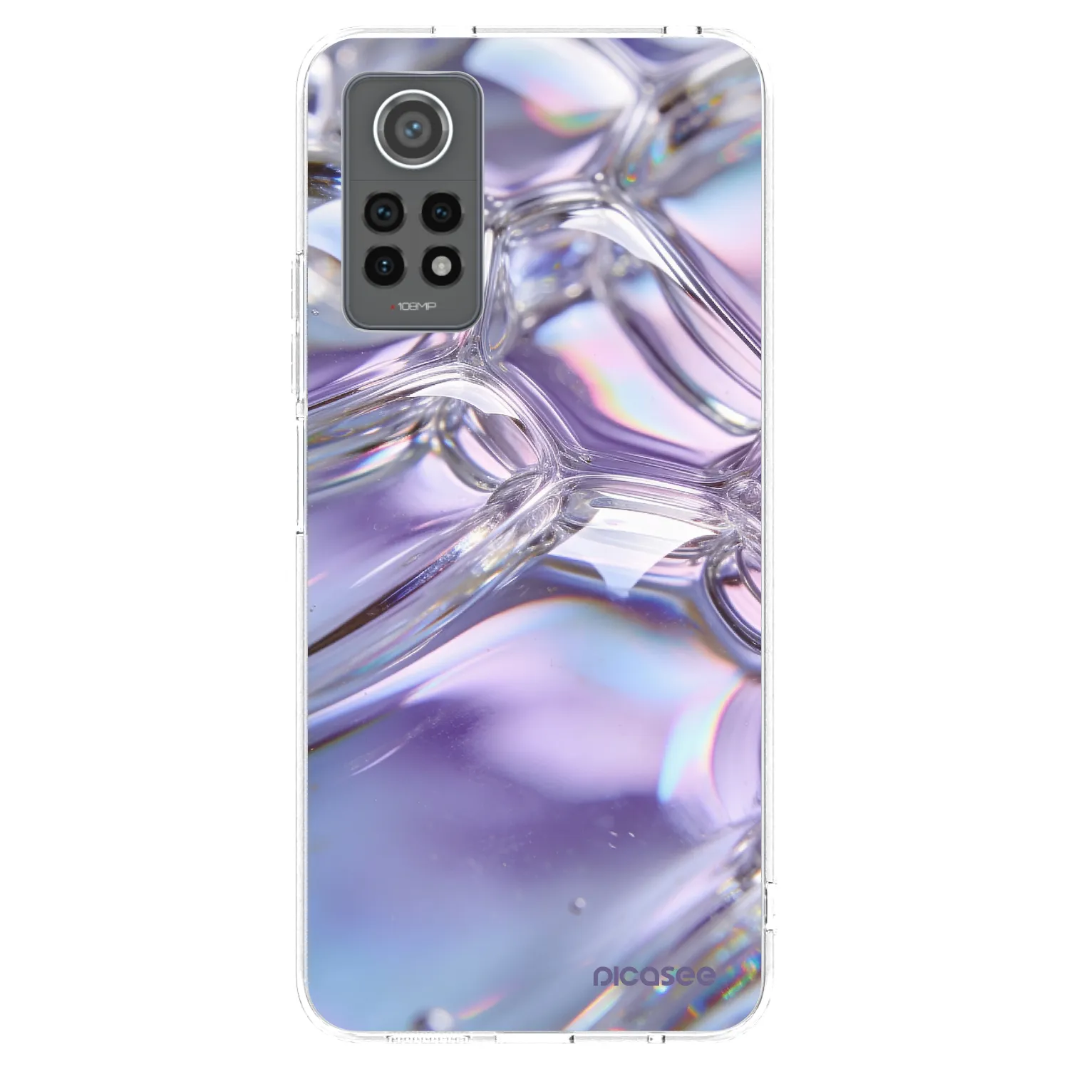 Picasee διαφανής θήκη σιλικόνης Xiaomi Redmi Note 12 Pro 4G - Iridescent bubbles