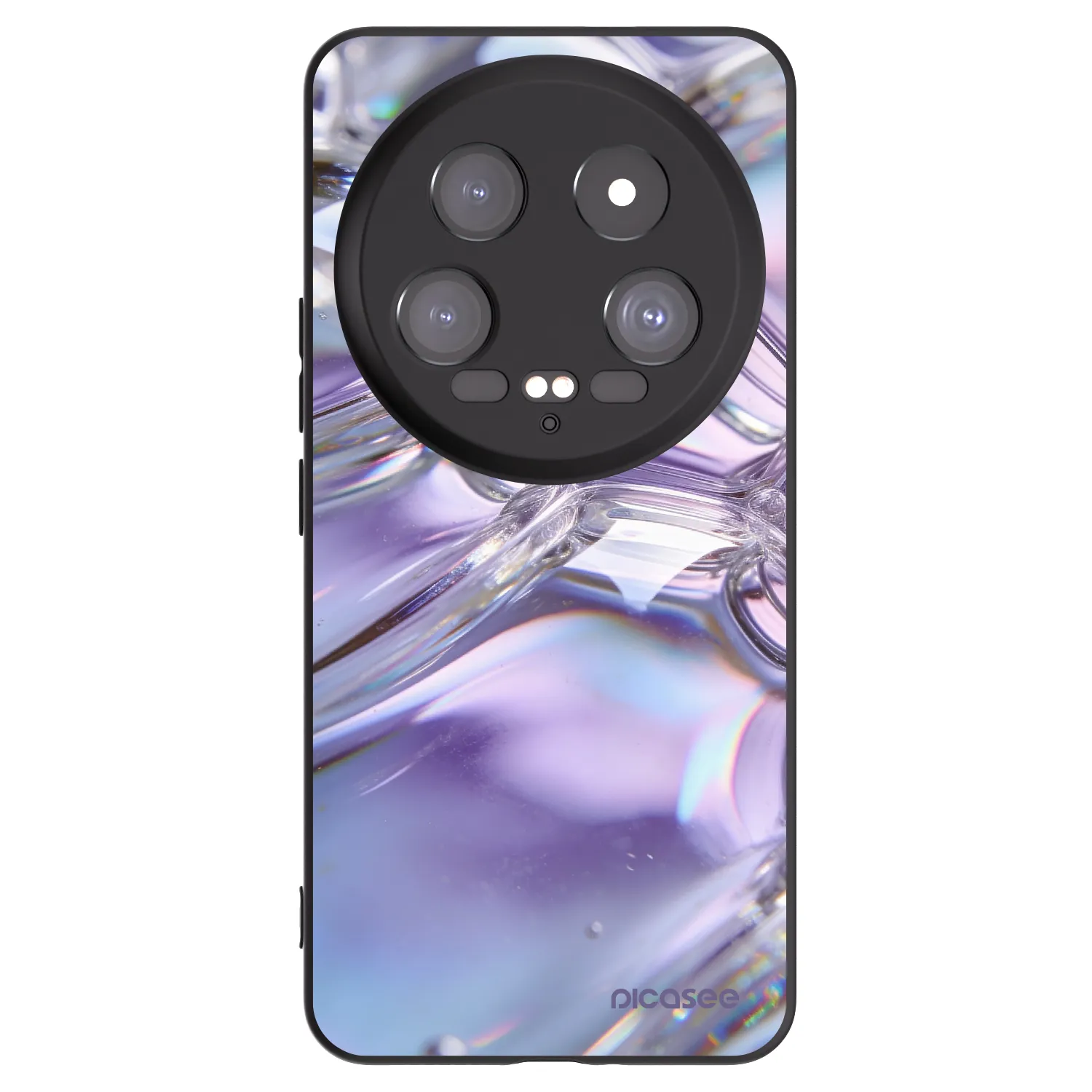 Picasee Μαύρη θήκη σιλικόνης για Xiaomi 14 Ultra - Iridescent bubbles