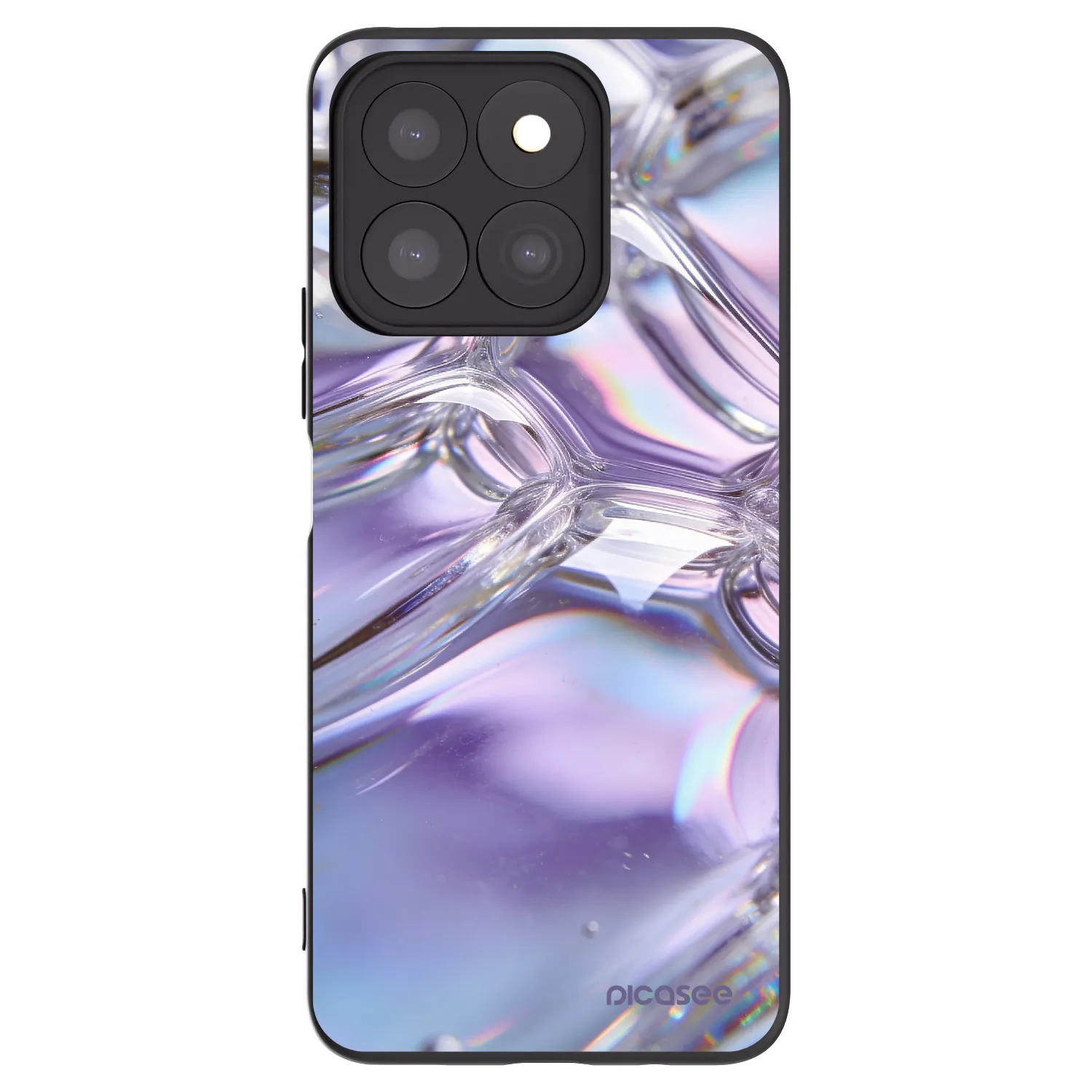 Picasee Μαύρη θήκη σιλικόνης για Honor X8b - Iridescent bubbles