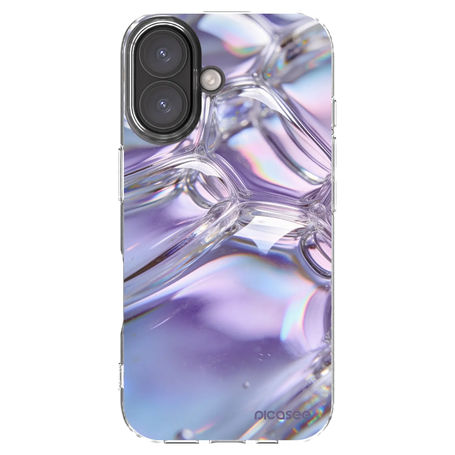 Picasee διαφανής θήκη σιλικόνης Apple iPhone 16 - Iridescent bubbles