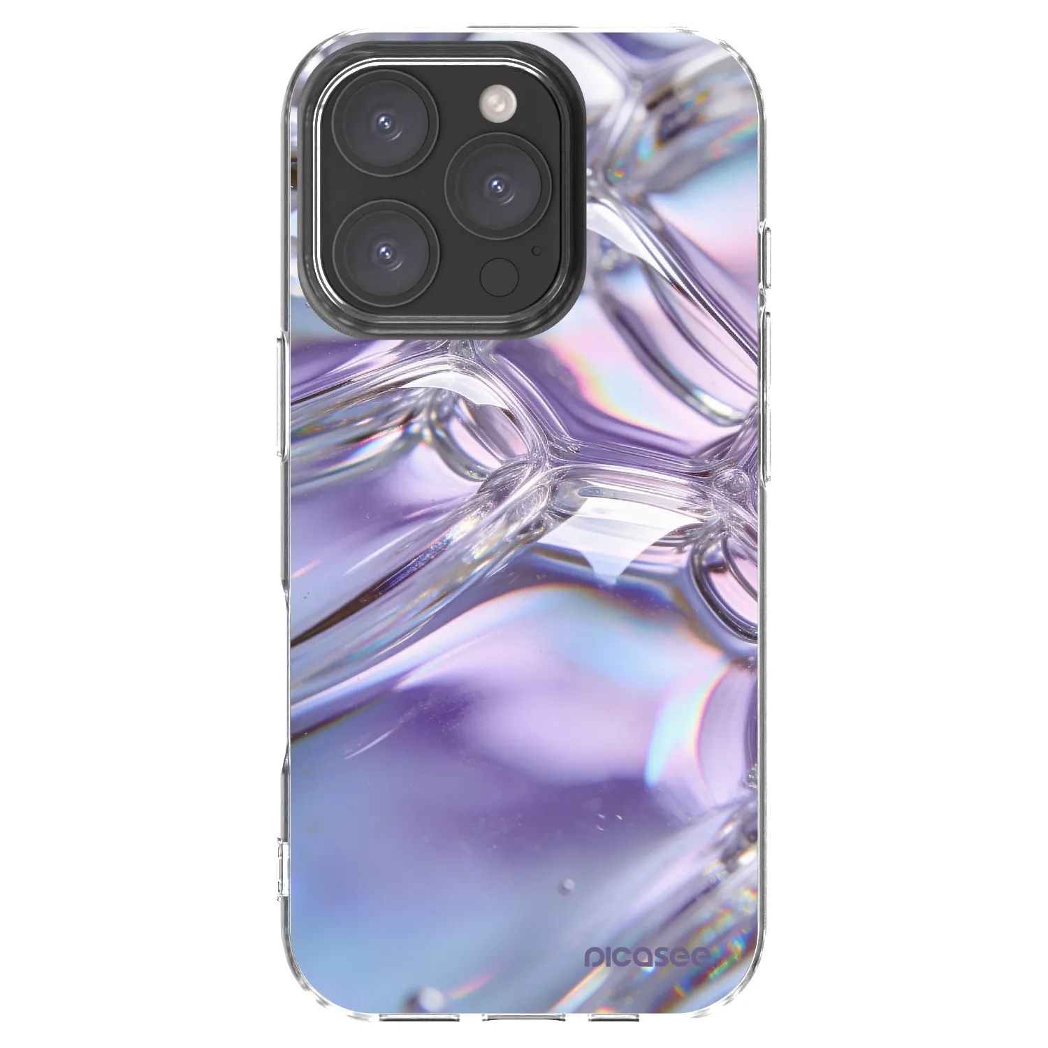 Picasee διαφανής θήκη σιλικόνης Apple iPhone 16 Pro - Iridescent bubbles