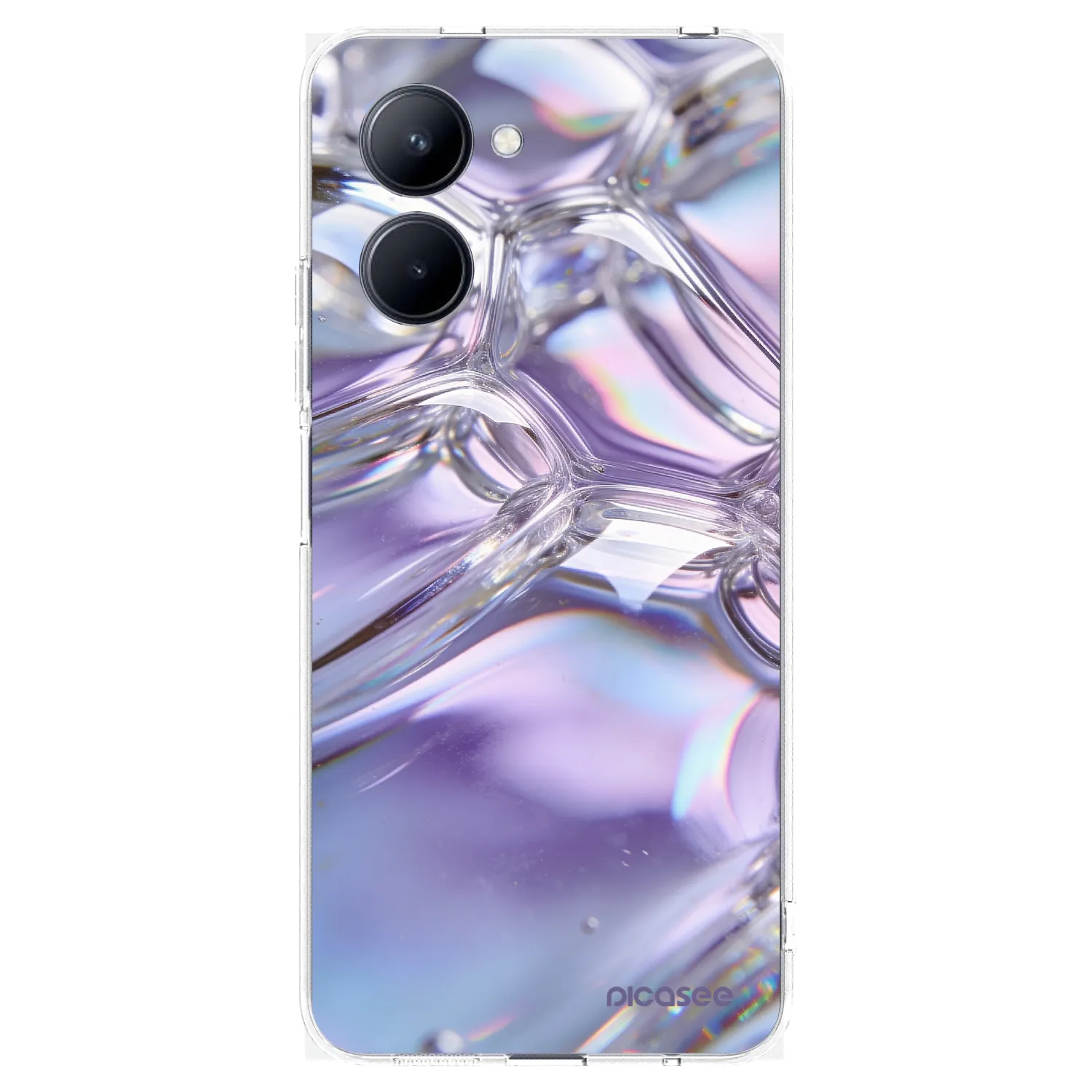 Picasee διαφανής θήκη σιλικόνης Realme C33 (2023) - Iridescent bubbles