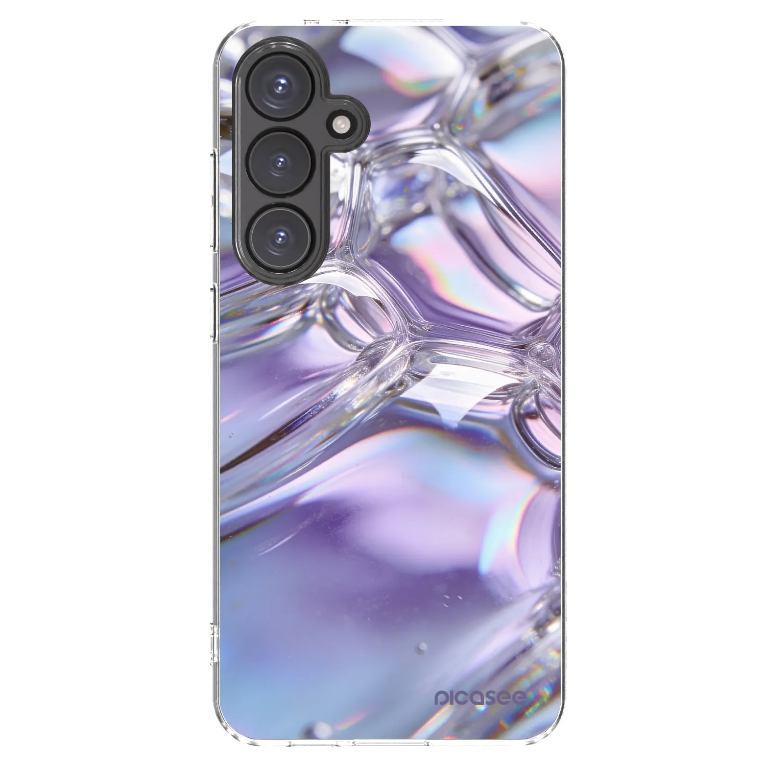 Picasee διαφανής θήκη σιλικόνης Samsung Galaxy S24 FE S721B - Iridescent bubbles