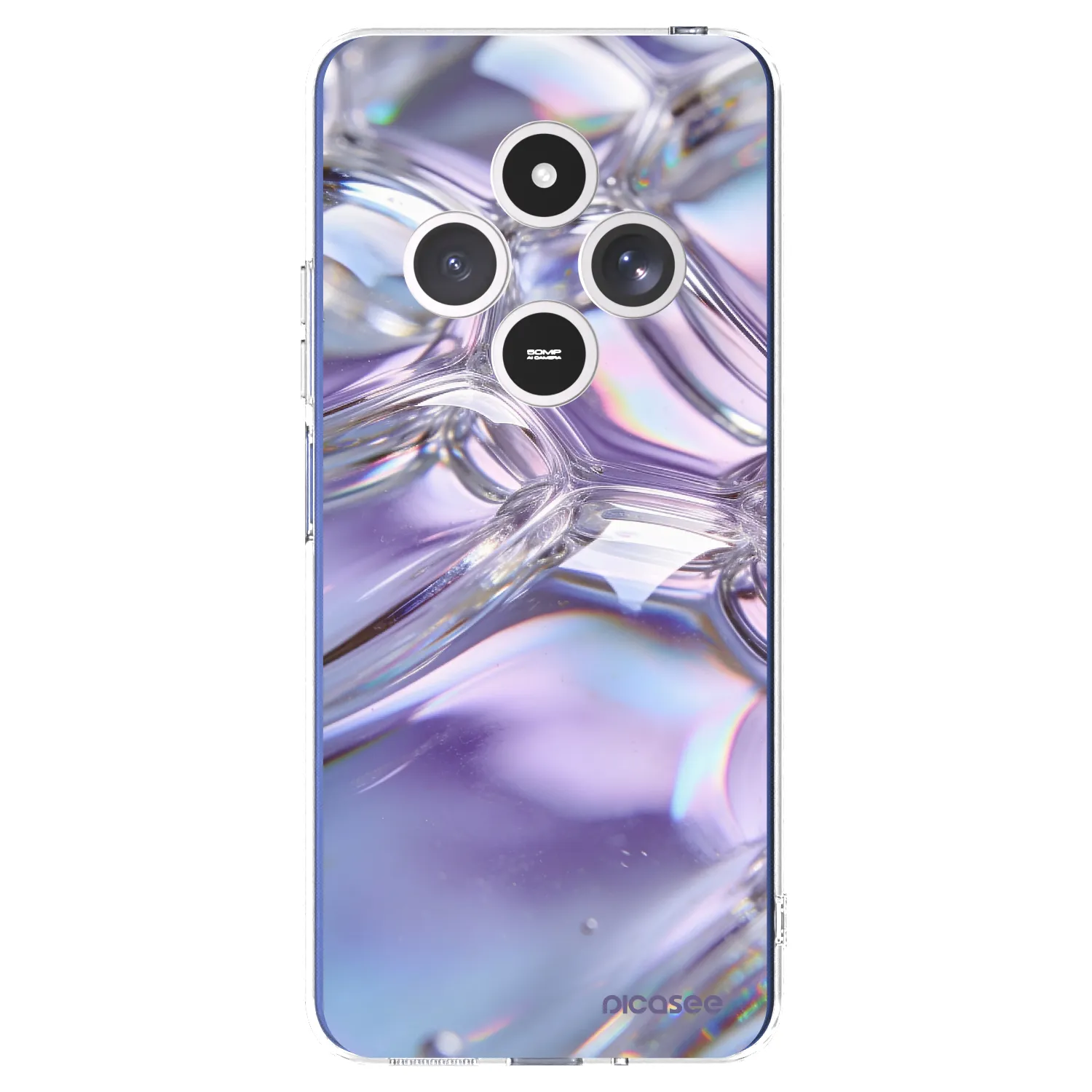 Picasee διαφανής θήκη σιλικόνης Xiaomi Redmi 14C - Iridescent bubbles