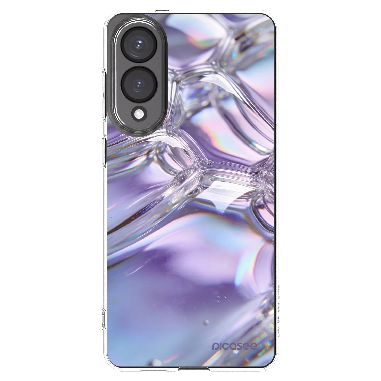 Picasee διαφανής θήκη σιλικόνης Samsung Galaxy S25 Edge 5G - Iridescent bubbles