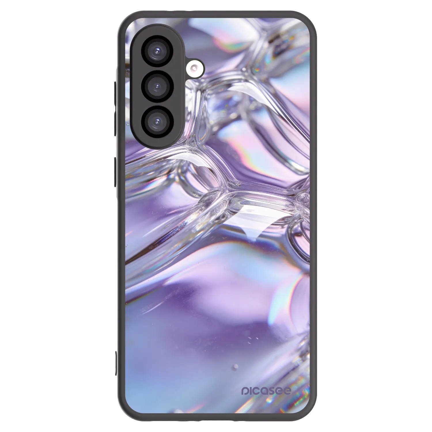 Picasee Μαύρη θήκη σιλικόνης για Samsung Galaxy A26 5G A266B - Iridescent bubbles