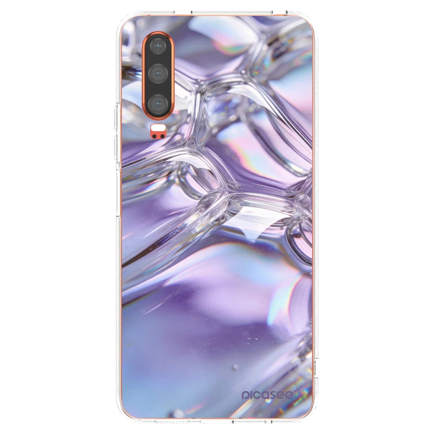 Picasee διαφανής θήκη σιλικόνης Huawei P30 - Iridescent bubbles