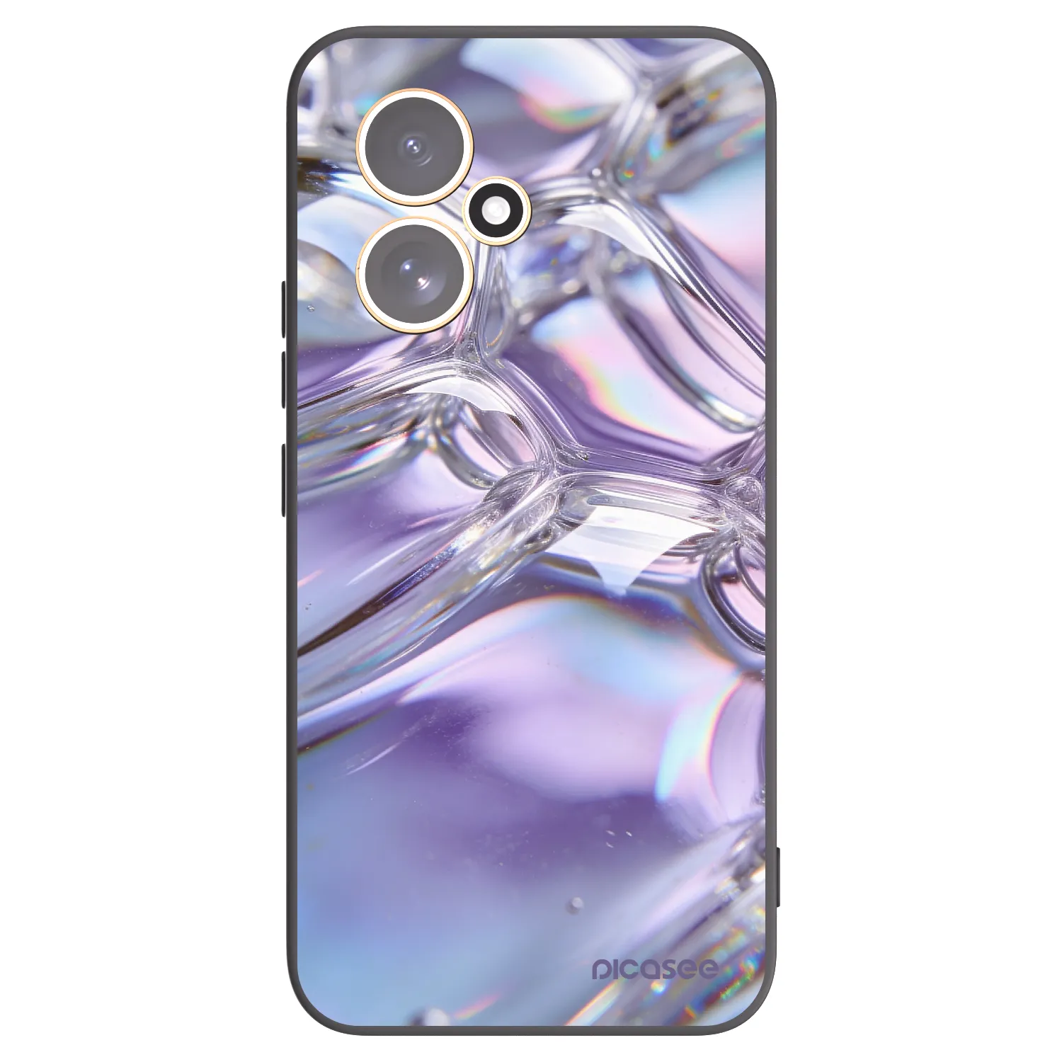 Picasee Μαύρη θήκη σιλικόνης για Honor 400 5G - Iridescent bubbles
